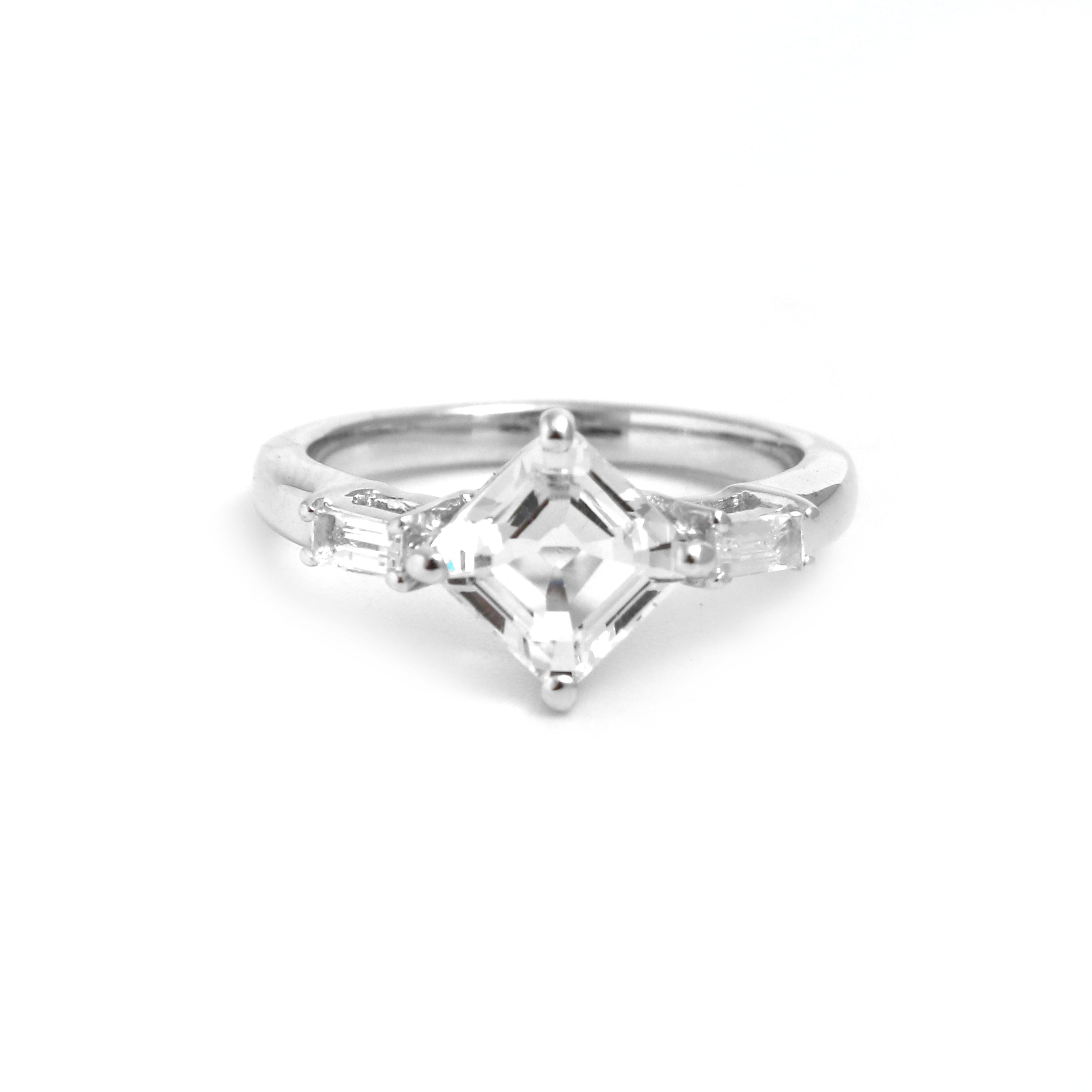 White Topaz Silver Ring