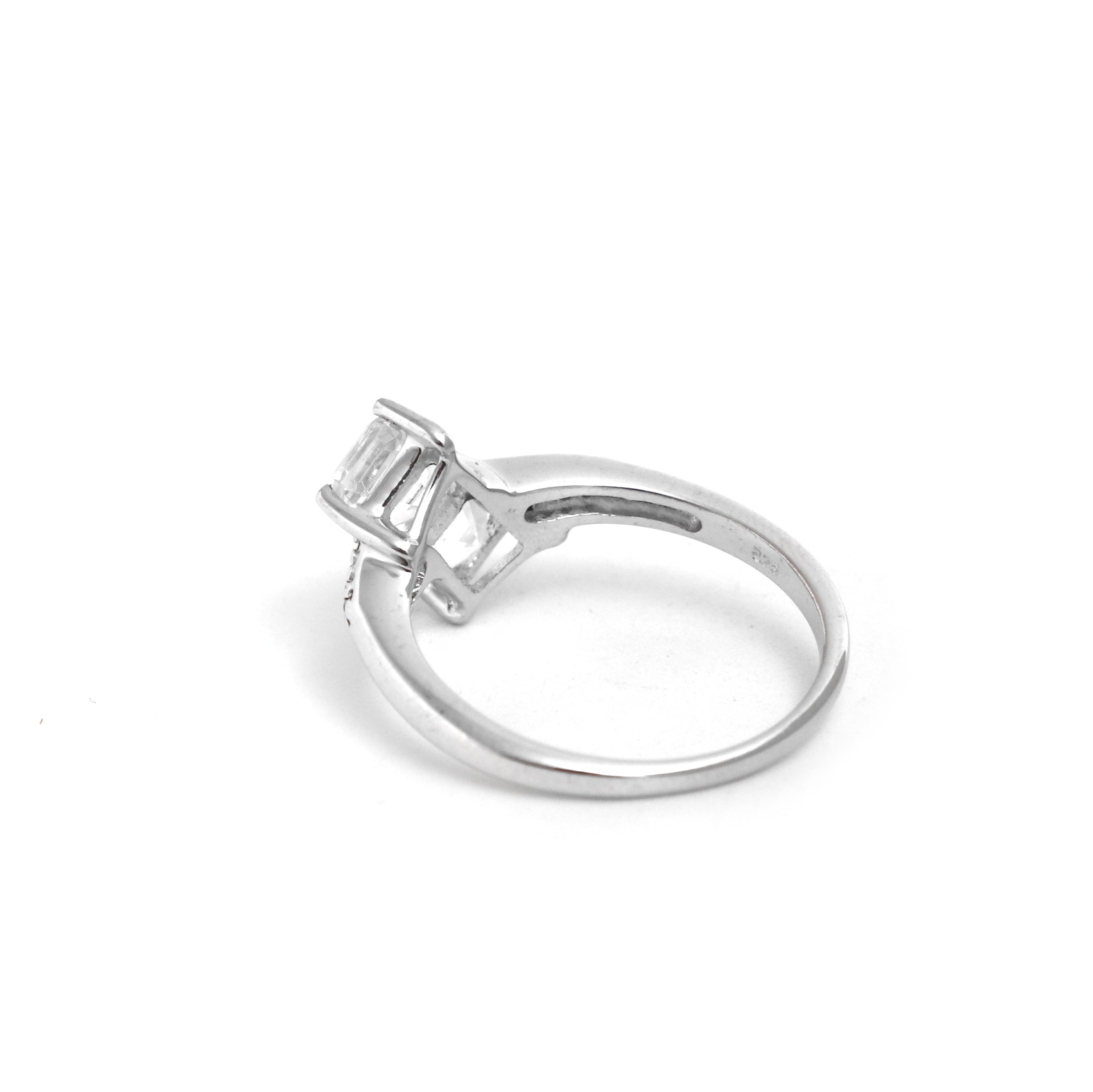 Natural White Topaz Stone Ring