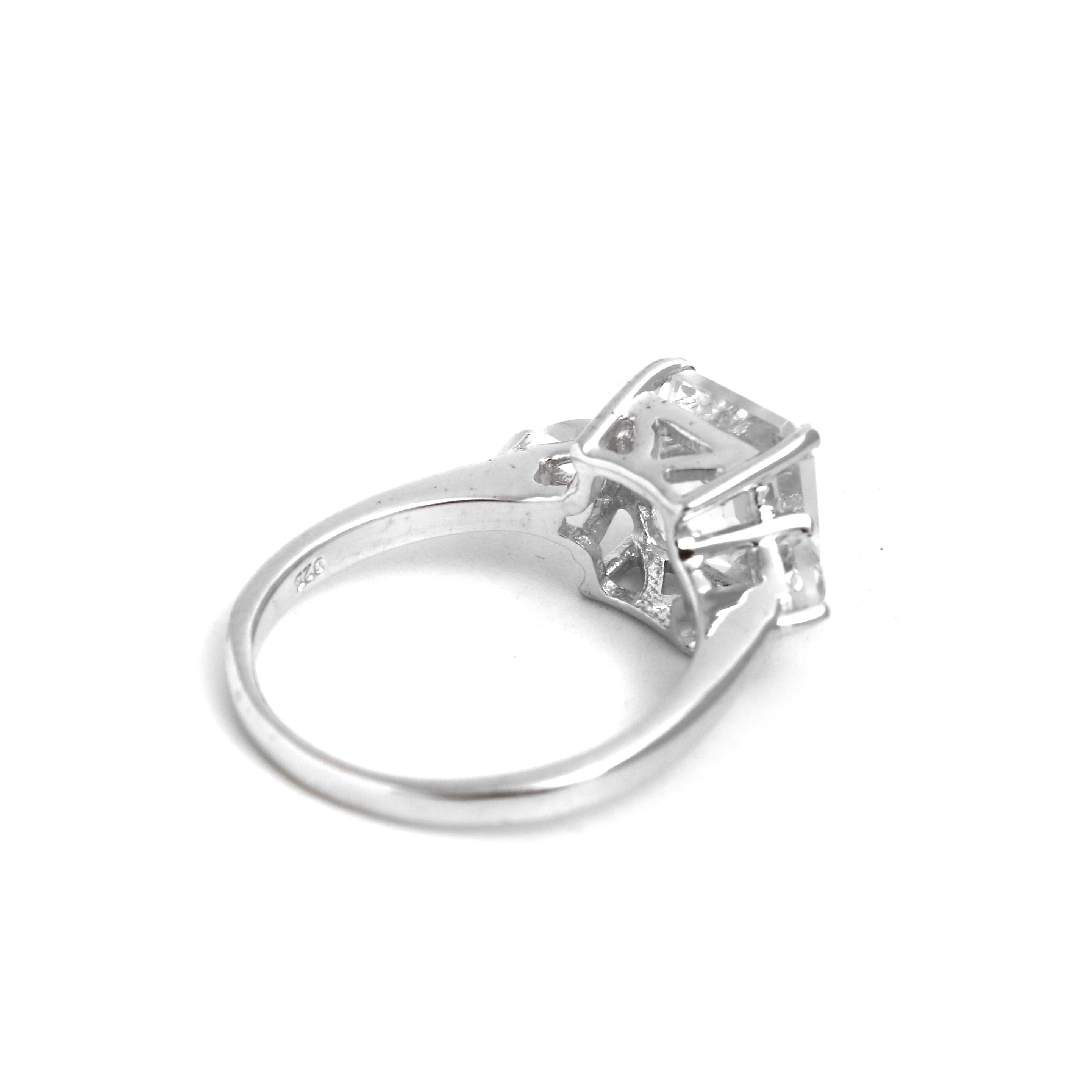 Natural White Topaz Ring