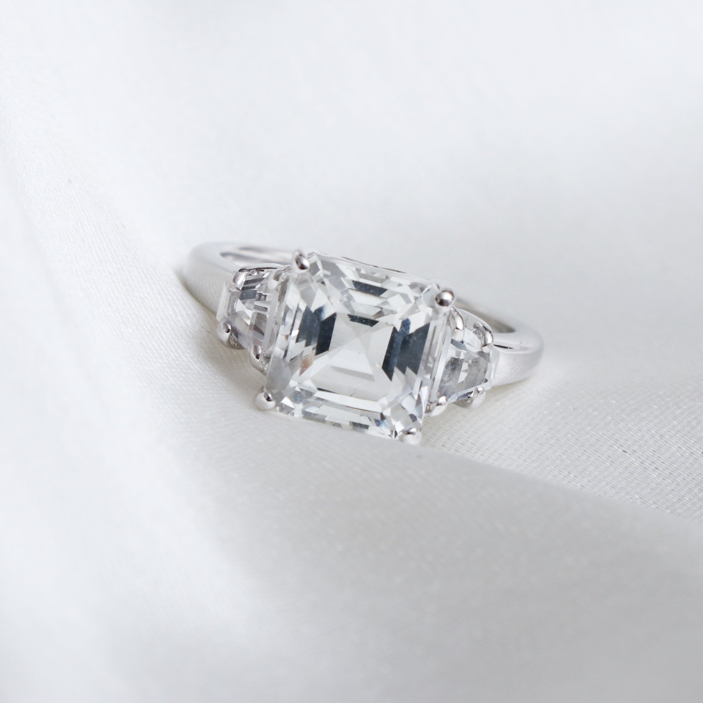 White Topaz Stone Ring