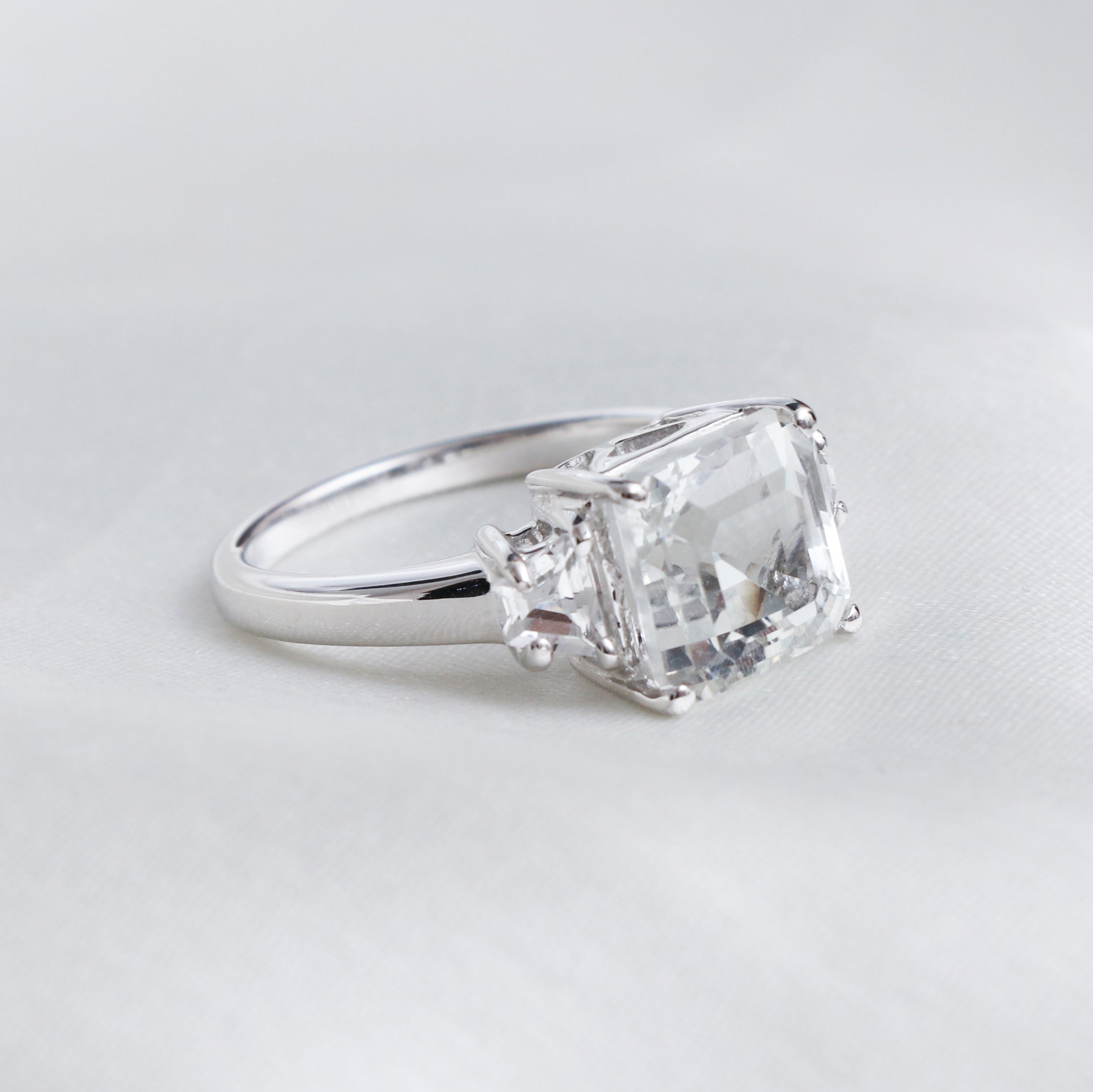 White Topaz Stone Ring