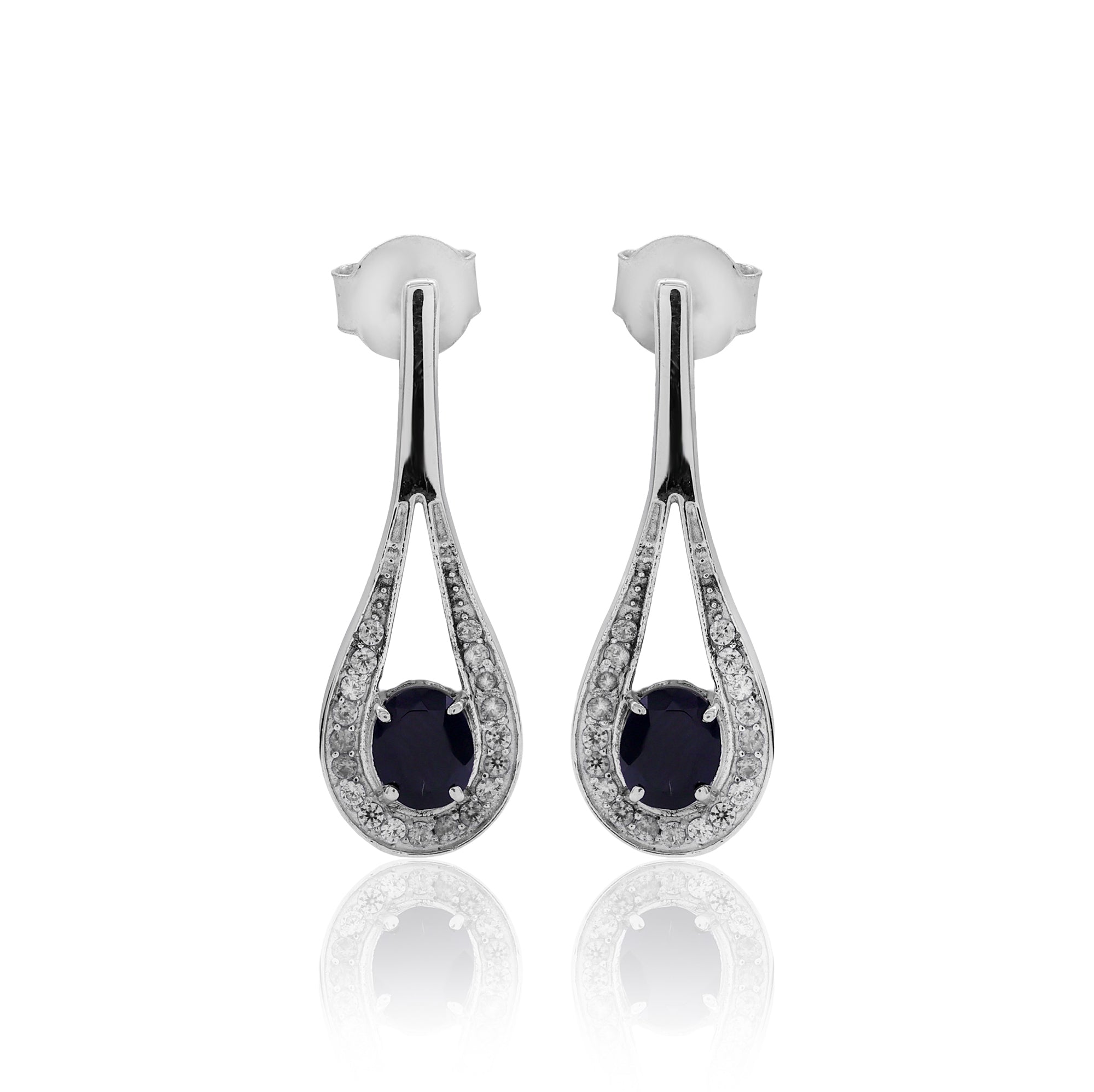Black Spinel Drop Earrings