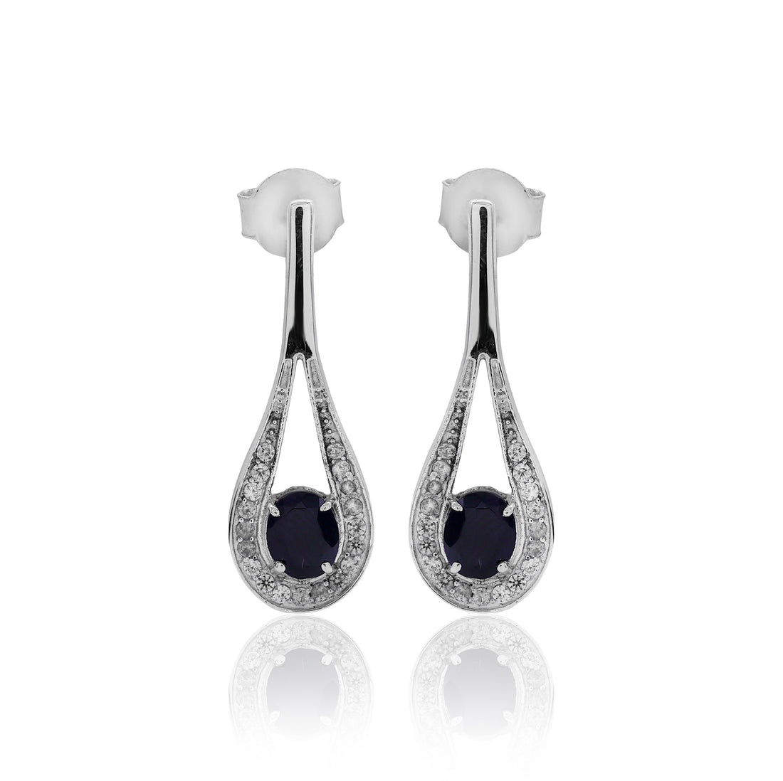 Black Spinel Drop Earrings