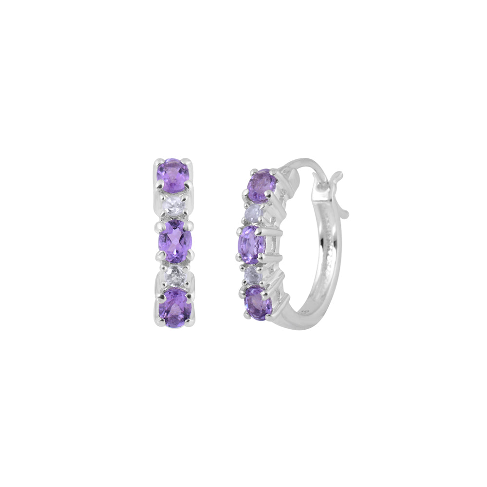 Natural Amethyst Drop Earrings
