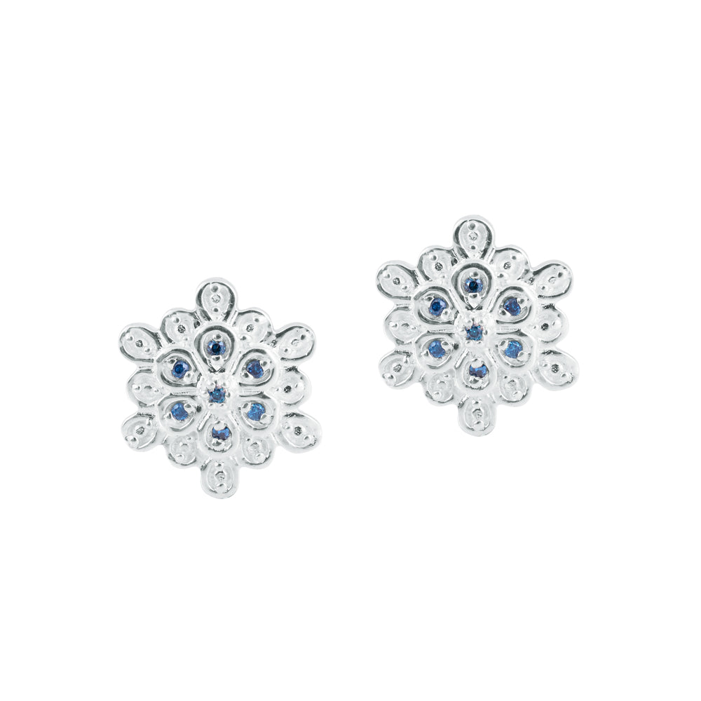 Natural Blue Diamond Stud Earrings