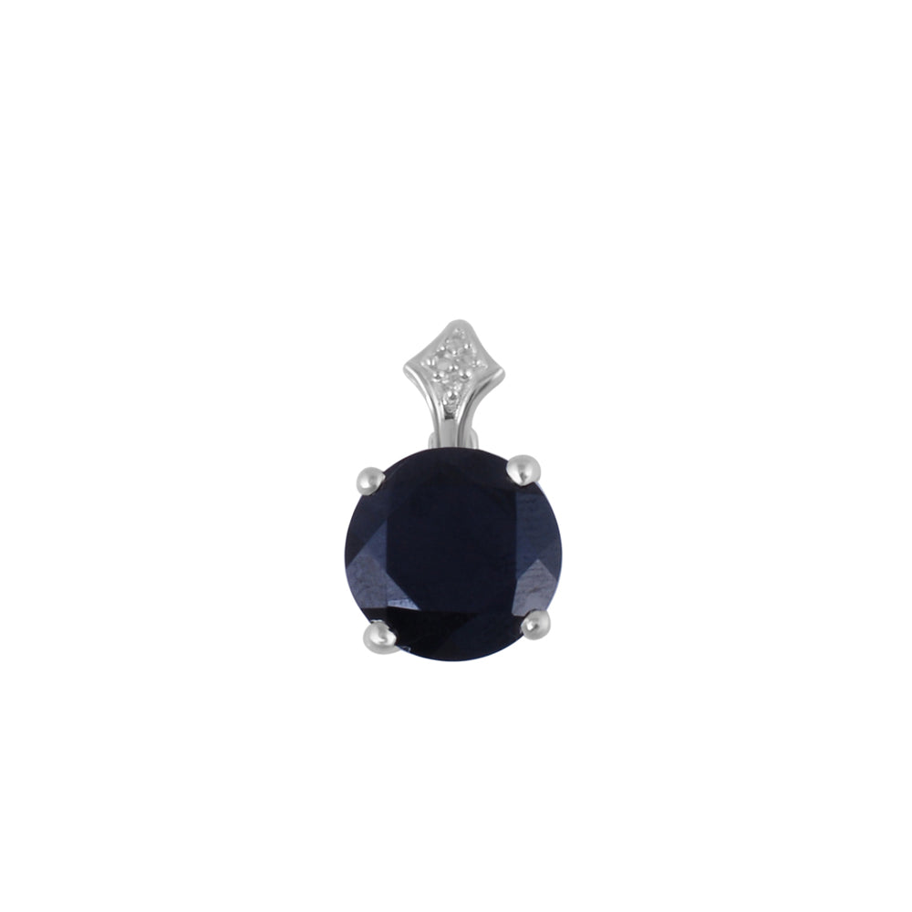 Black Spinel Round Pendant