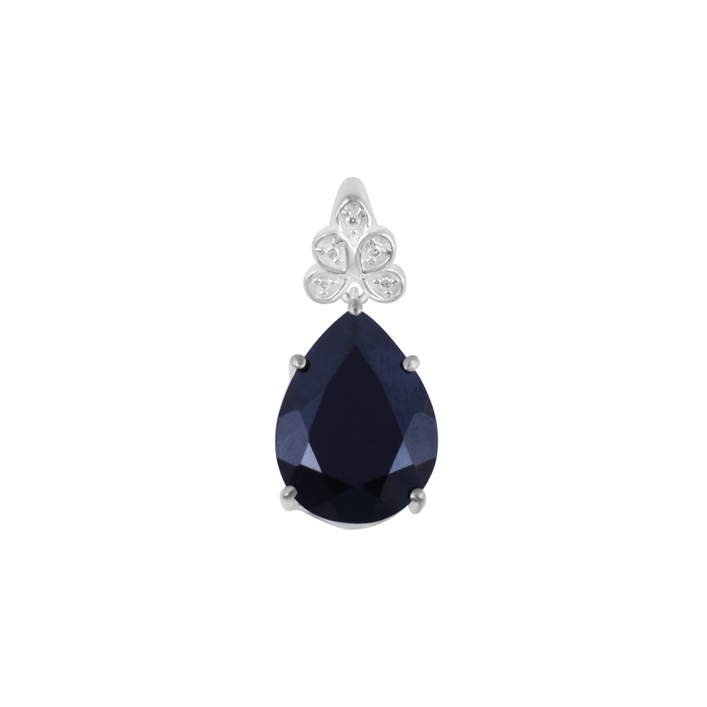 Black Spinel Pear Stone Pendant