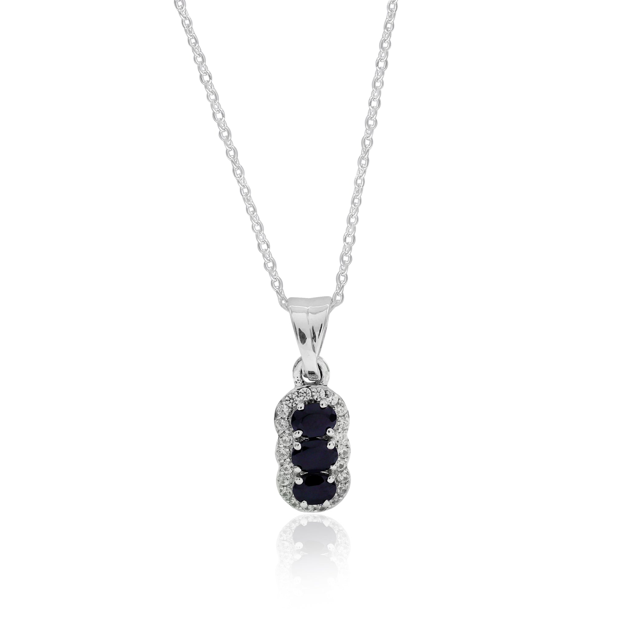 Black Spinel Pendant With Chain