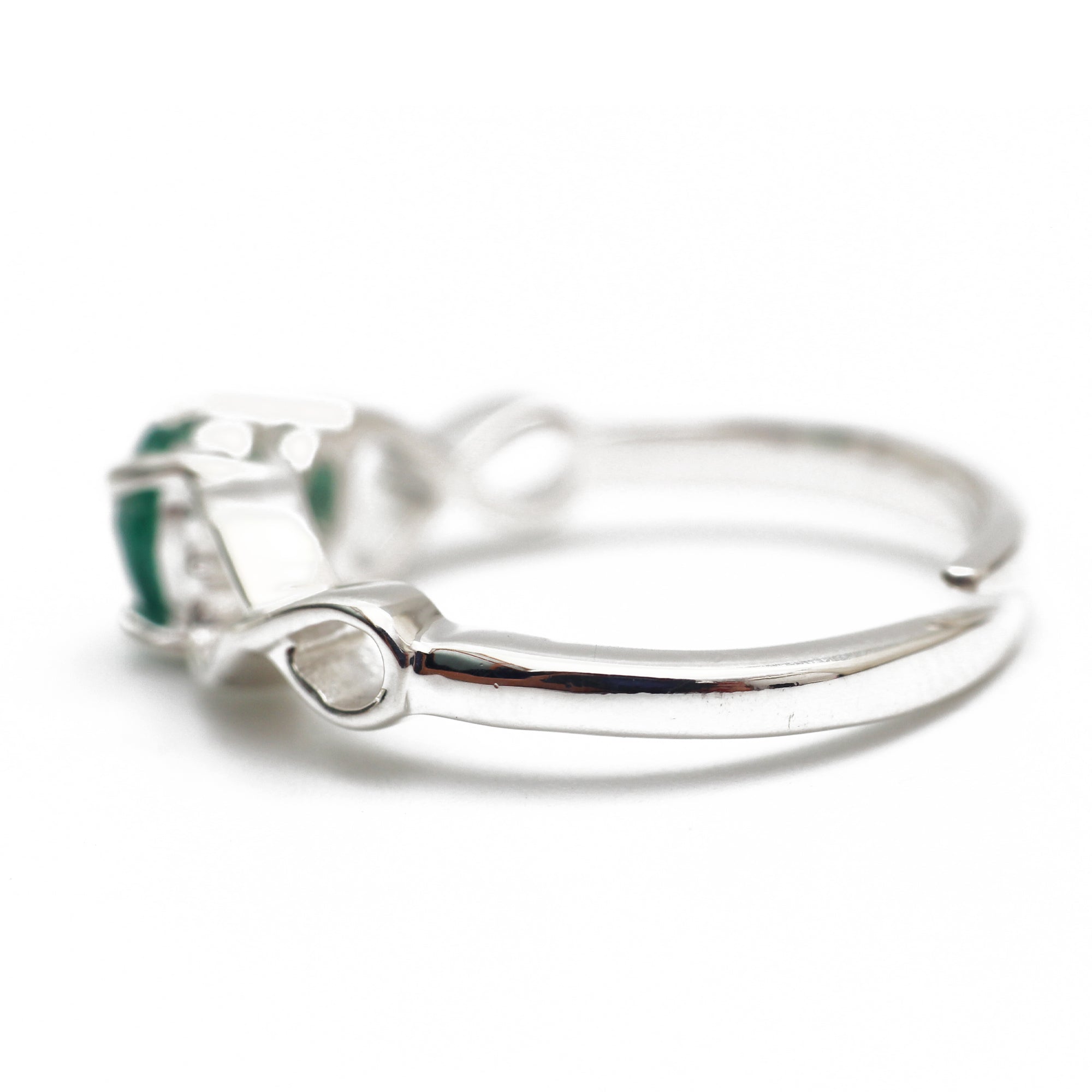 Natural Zambian Emerald Adjustable Ring