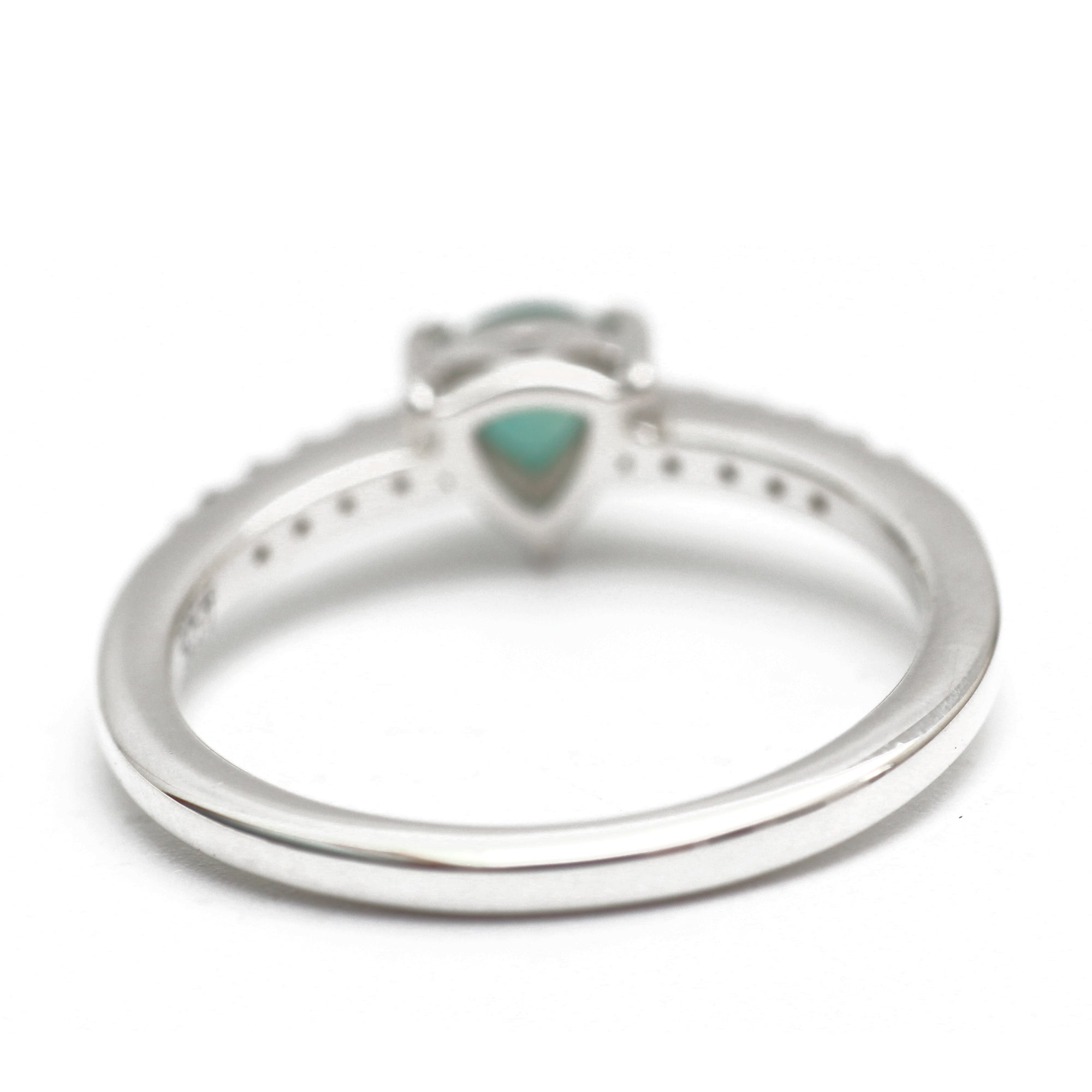 Natural Zambian Emerald Silver Ring