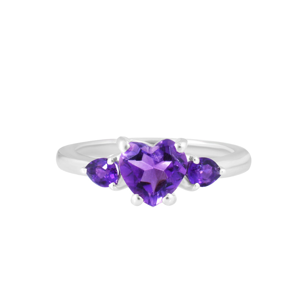 Amethyst Heart Ring