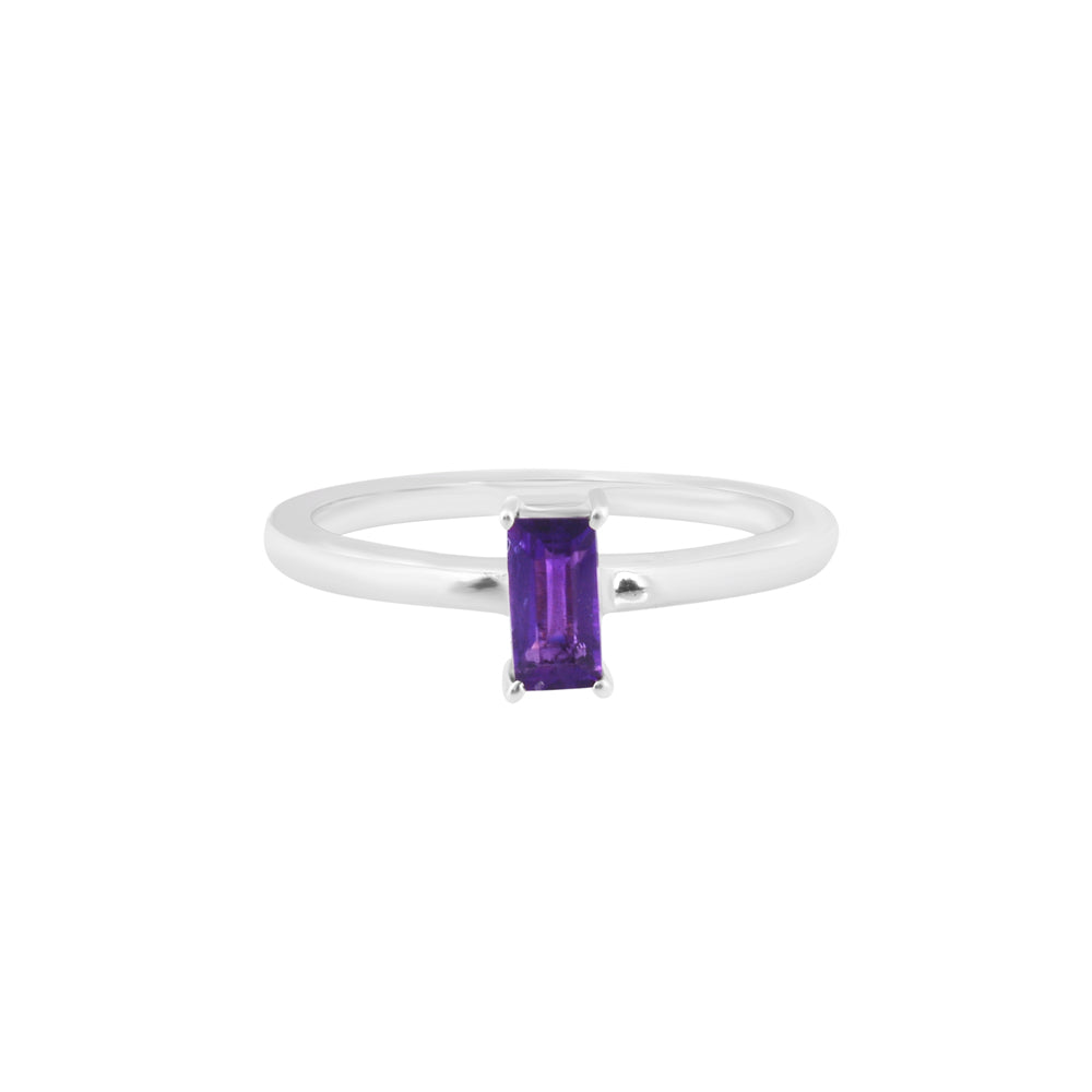 Amethyst Baguette Ring