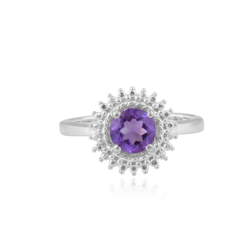 Majestic Bloom: Amethyst Cocktail Ring