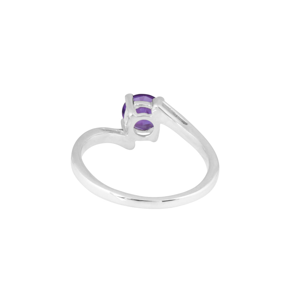 Royal Bloom: Round Amethyst Ring