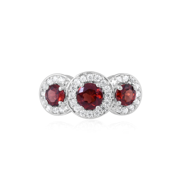 Natural Red Garnet Designer Ring
