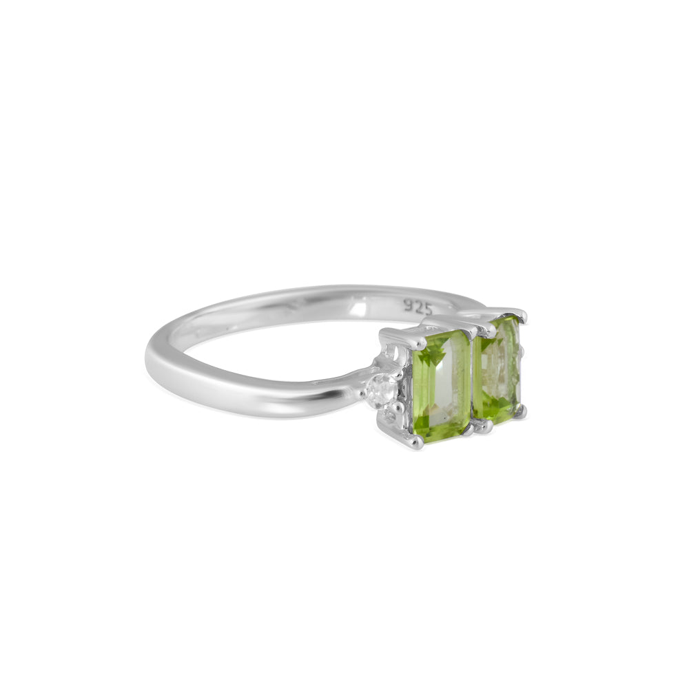 Peridot Octagon Ring