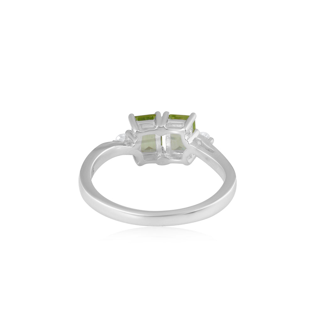 Peridot Octagon Ring