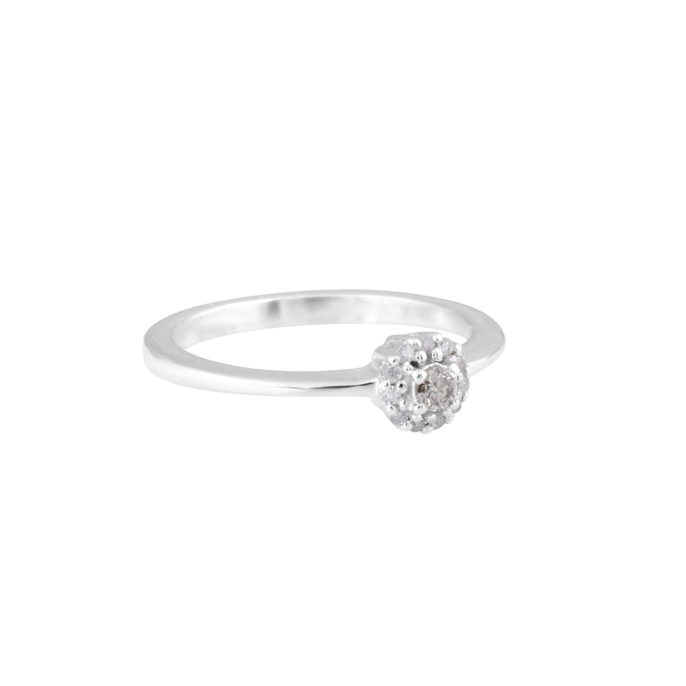 Champaign Diamond Round Ring