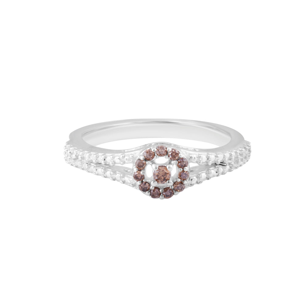 Round Champaign Diamond Ring