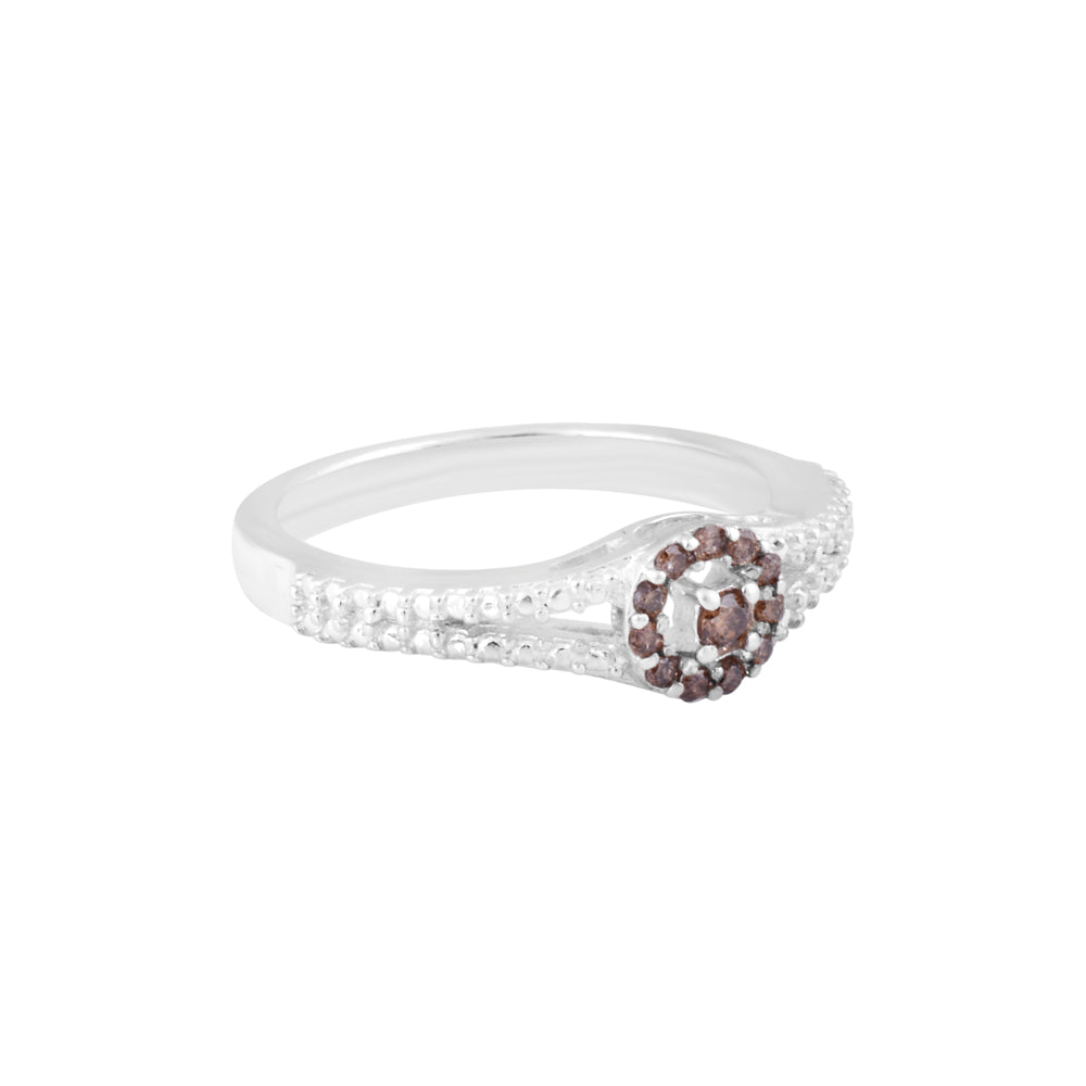 Round Champaign Diamond Ring