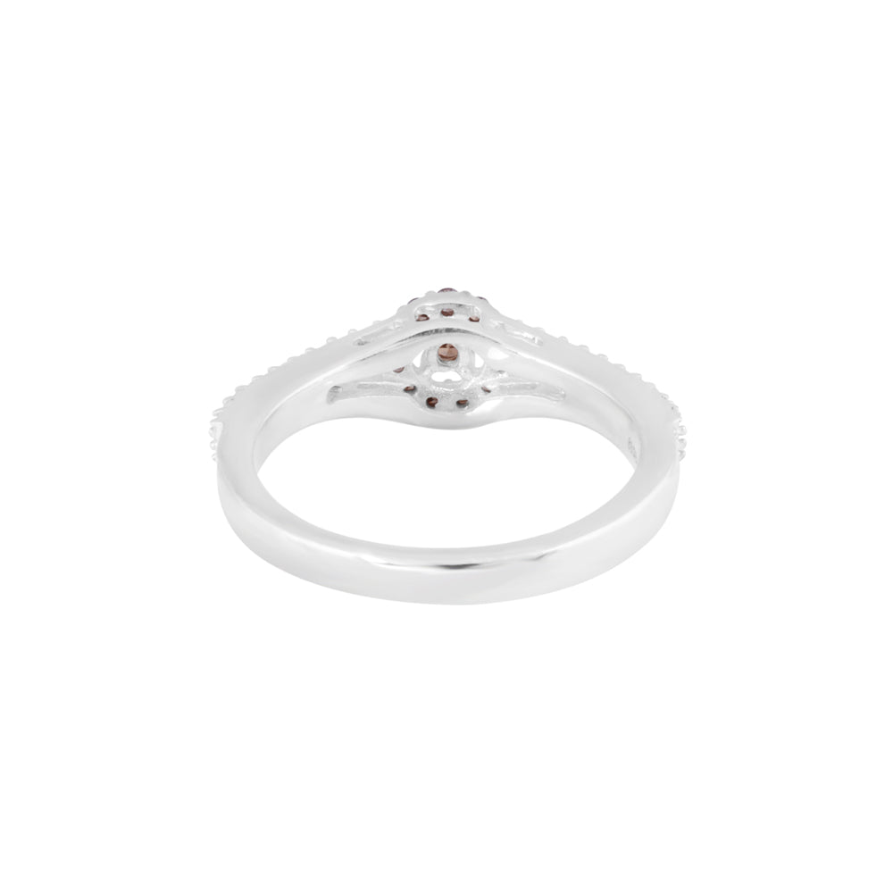 Round Champaign Diamond Ring