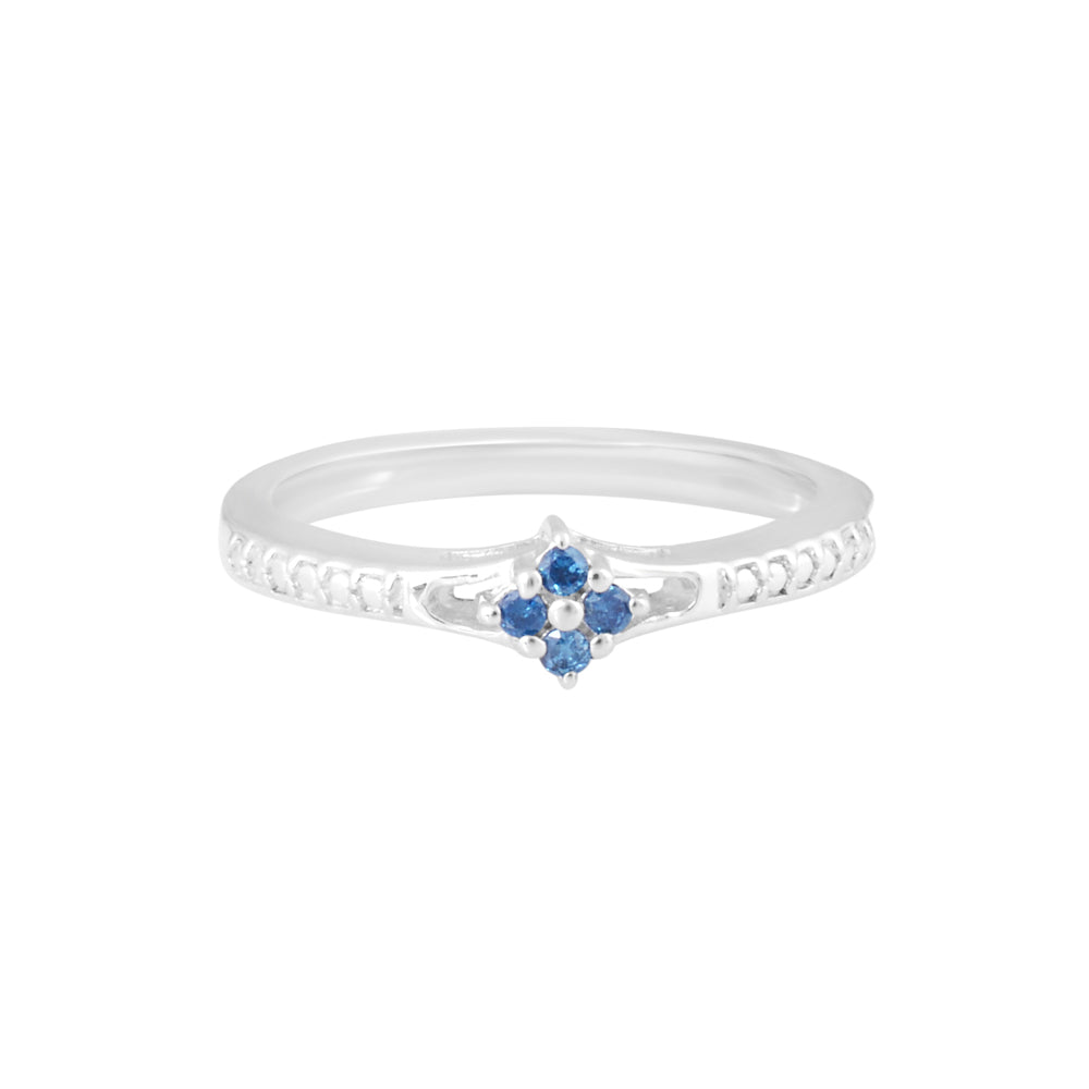 Natural Blue Diamond Ring