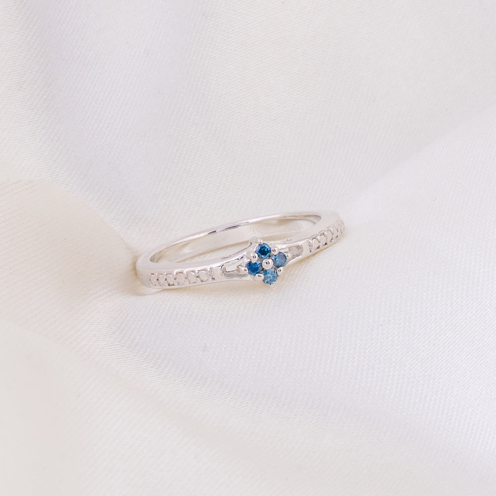 Natural Blue Diamond Ring