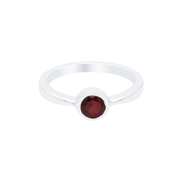 Natural Ruby Round Ring