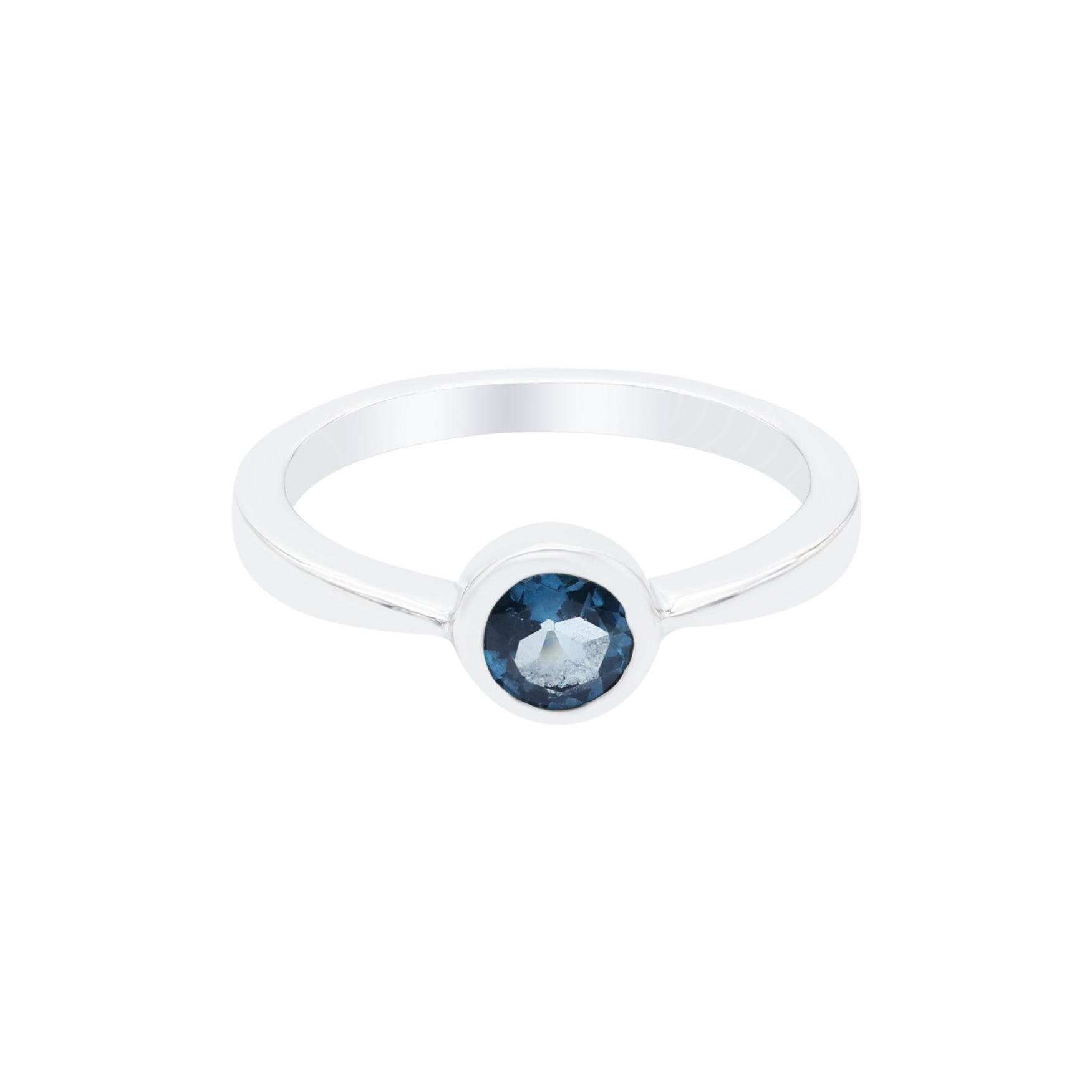London Blue Topaz Round Ring
