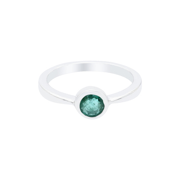 Natural Emerald Round Ring