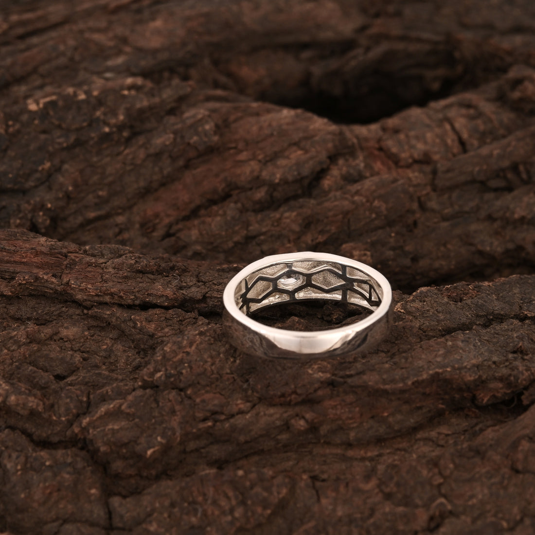 925 Sterling Silver Solitaire Men's Ring