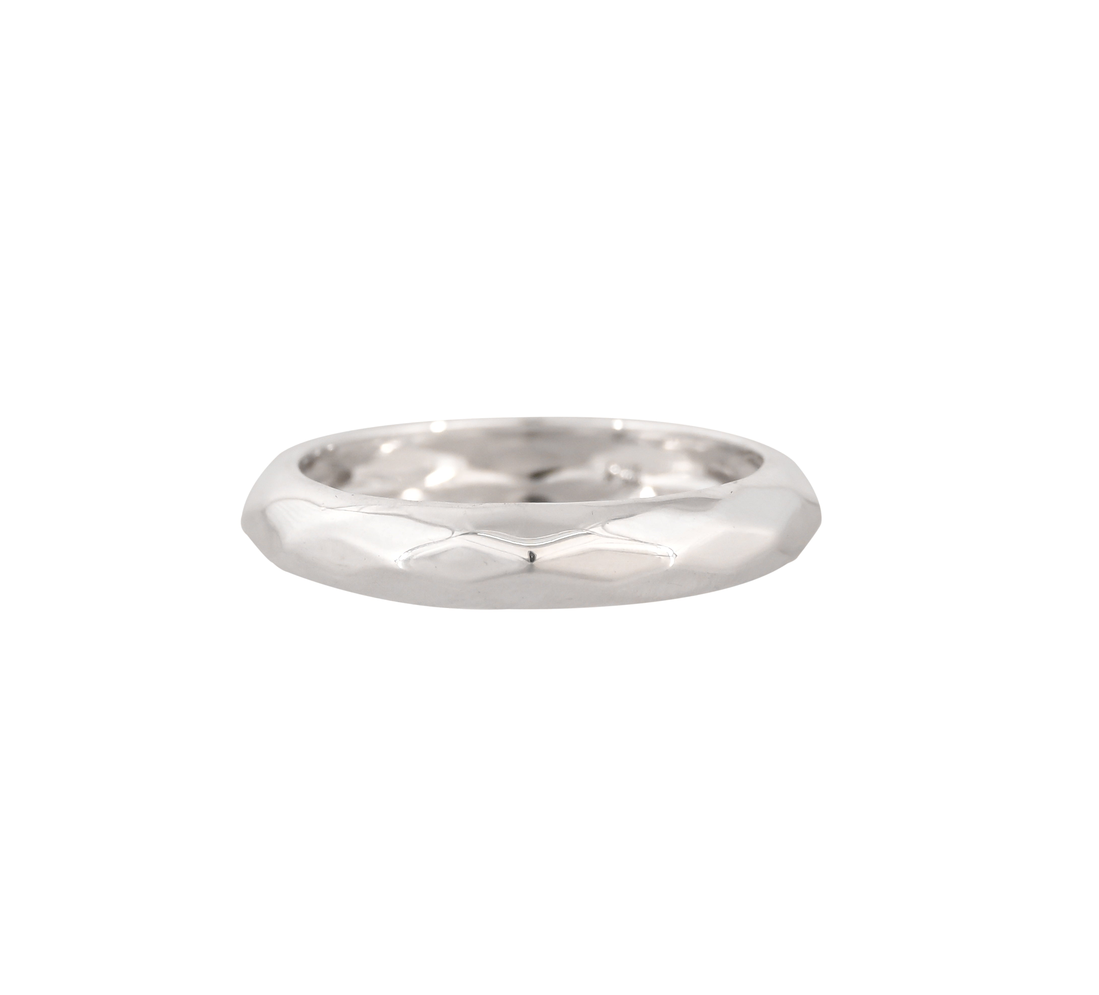 Hammered Texture Dome Band Ring For Men's