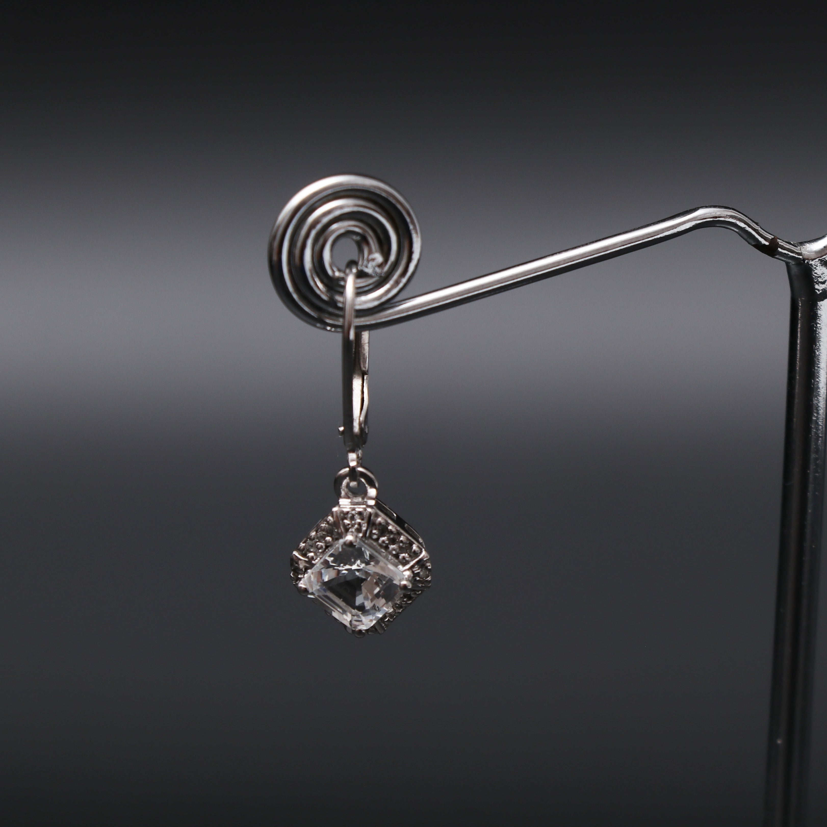 White Topaz Drop Earring