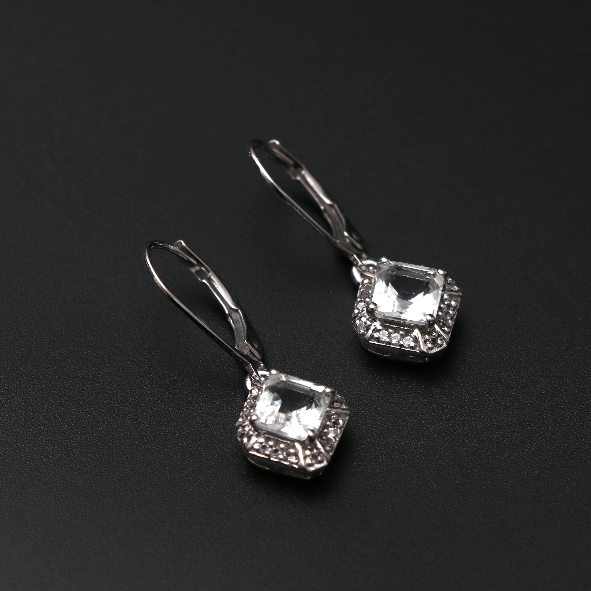 White Topaz Drop Earring