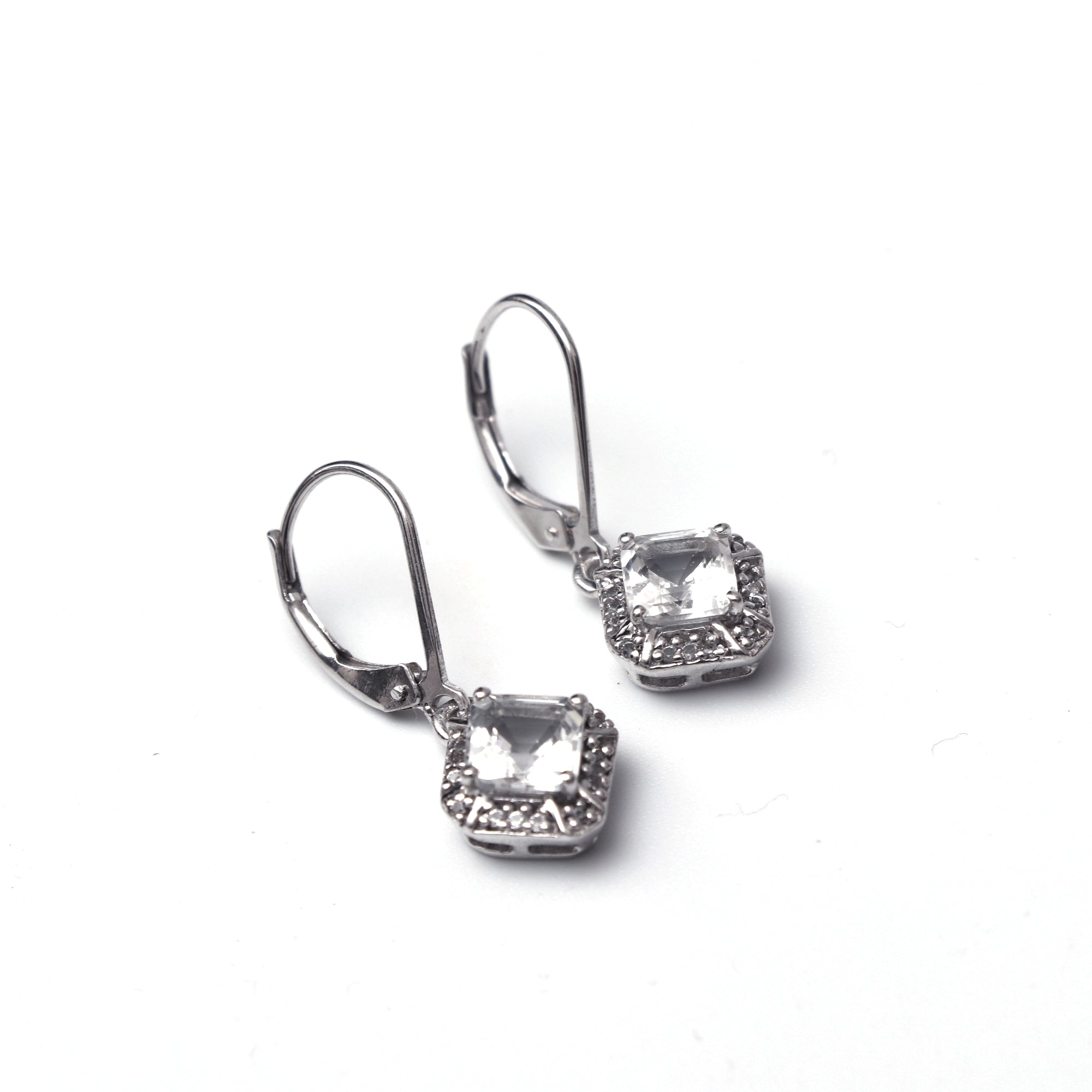 White Topaz Drop Earring