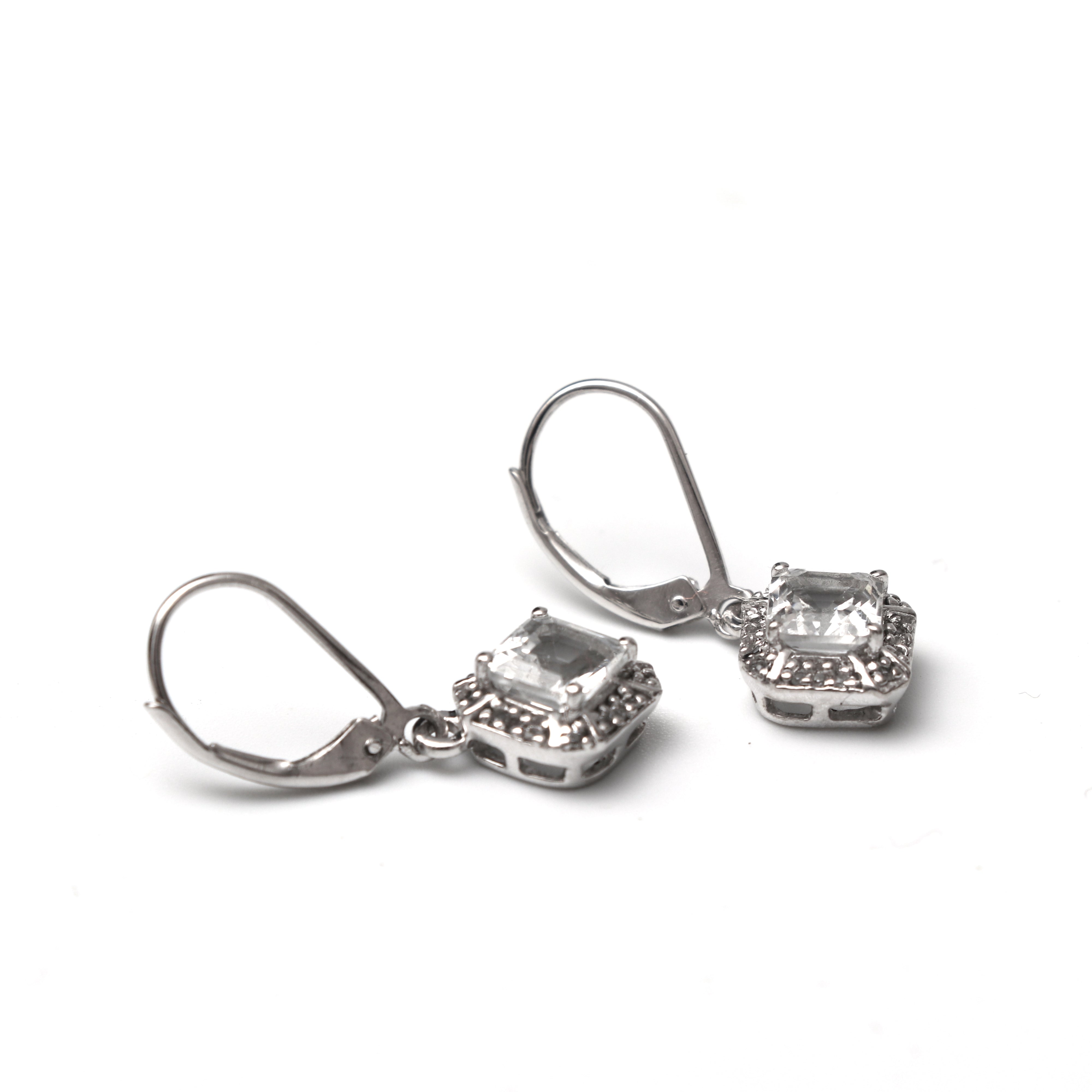 White Topaz Drop Earring