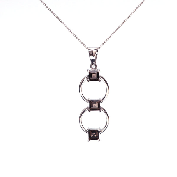 Smoky Quartz Pendant With Chain