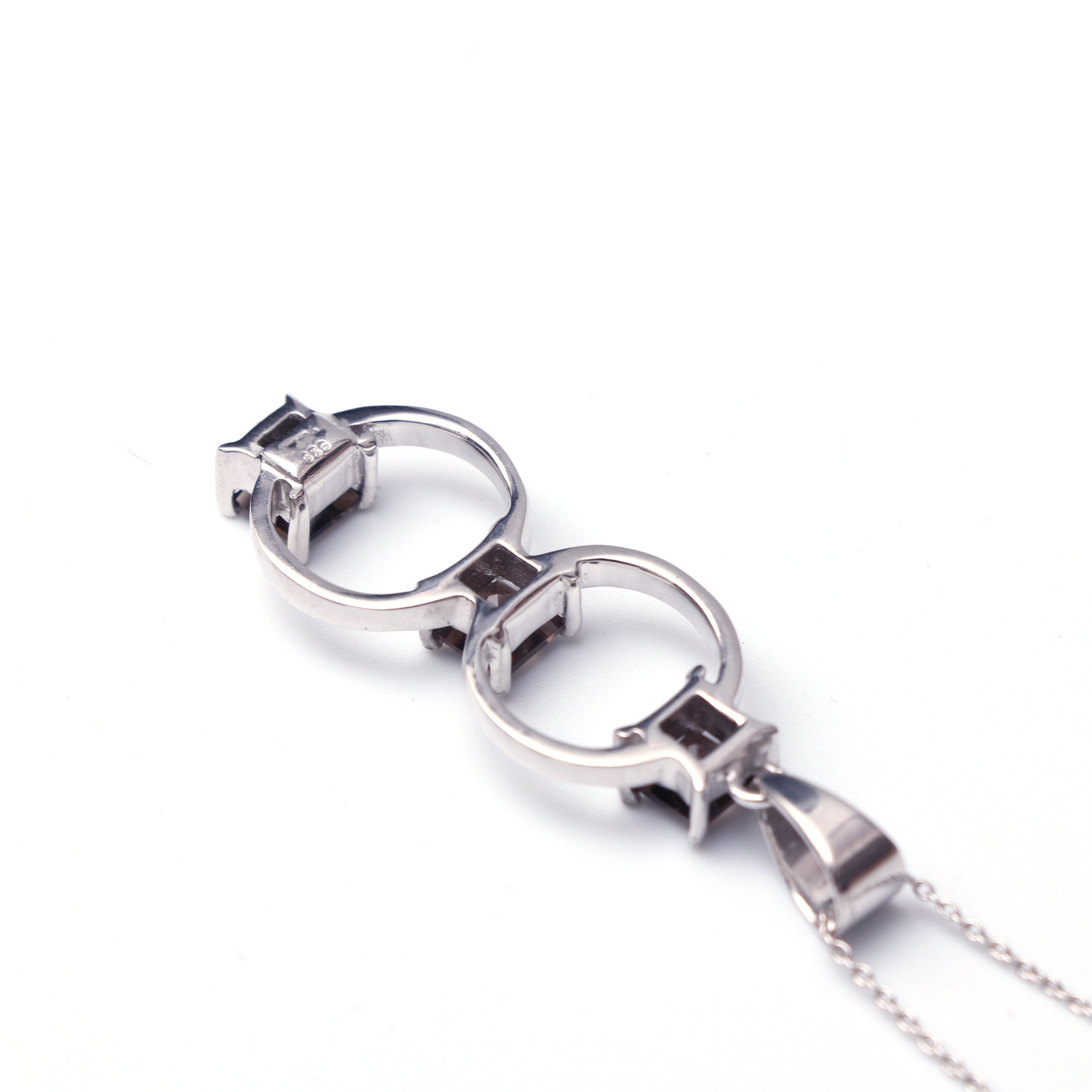 Smoky Quartz Pendant With Chain