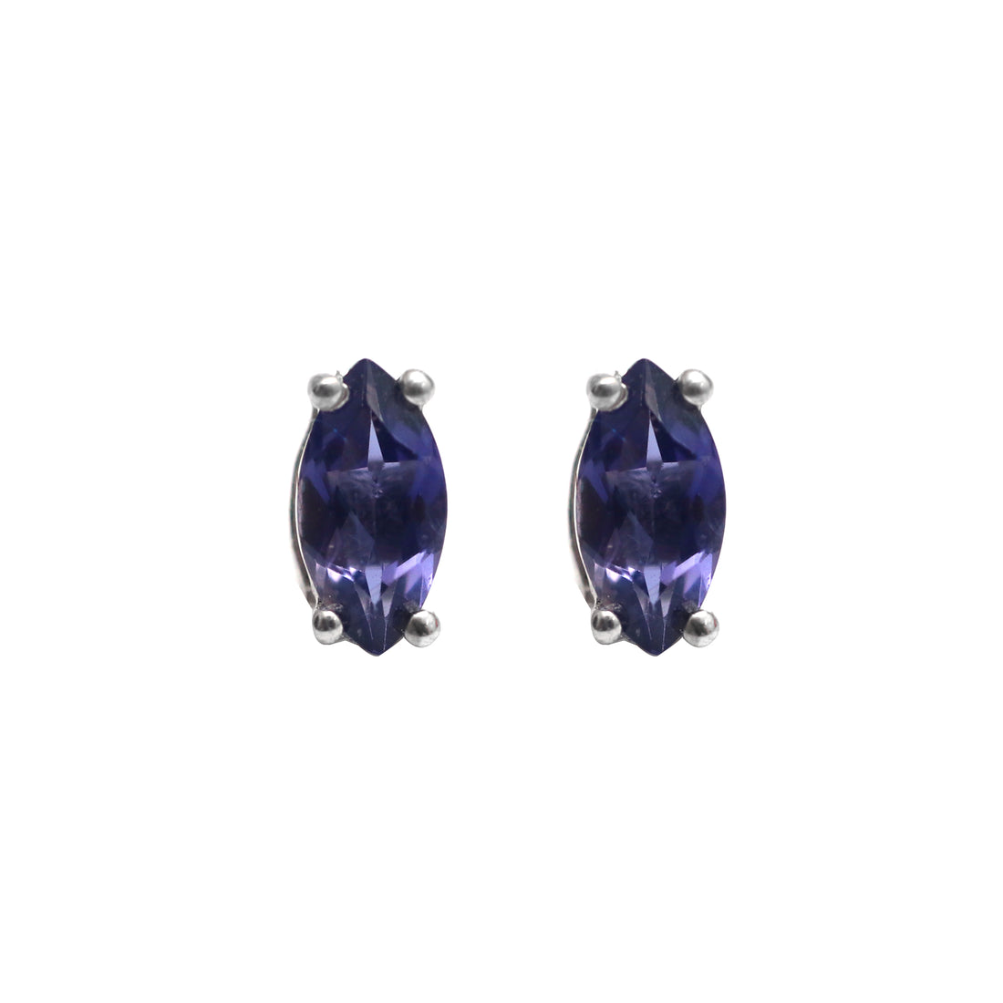 Natural Iolite Stud Earrings