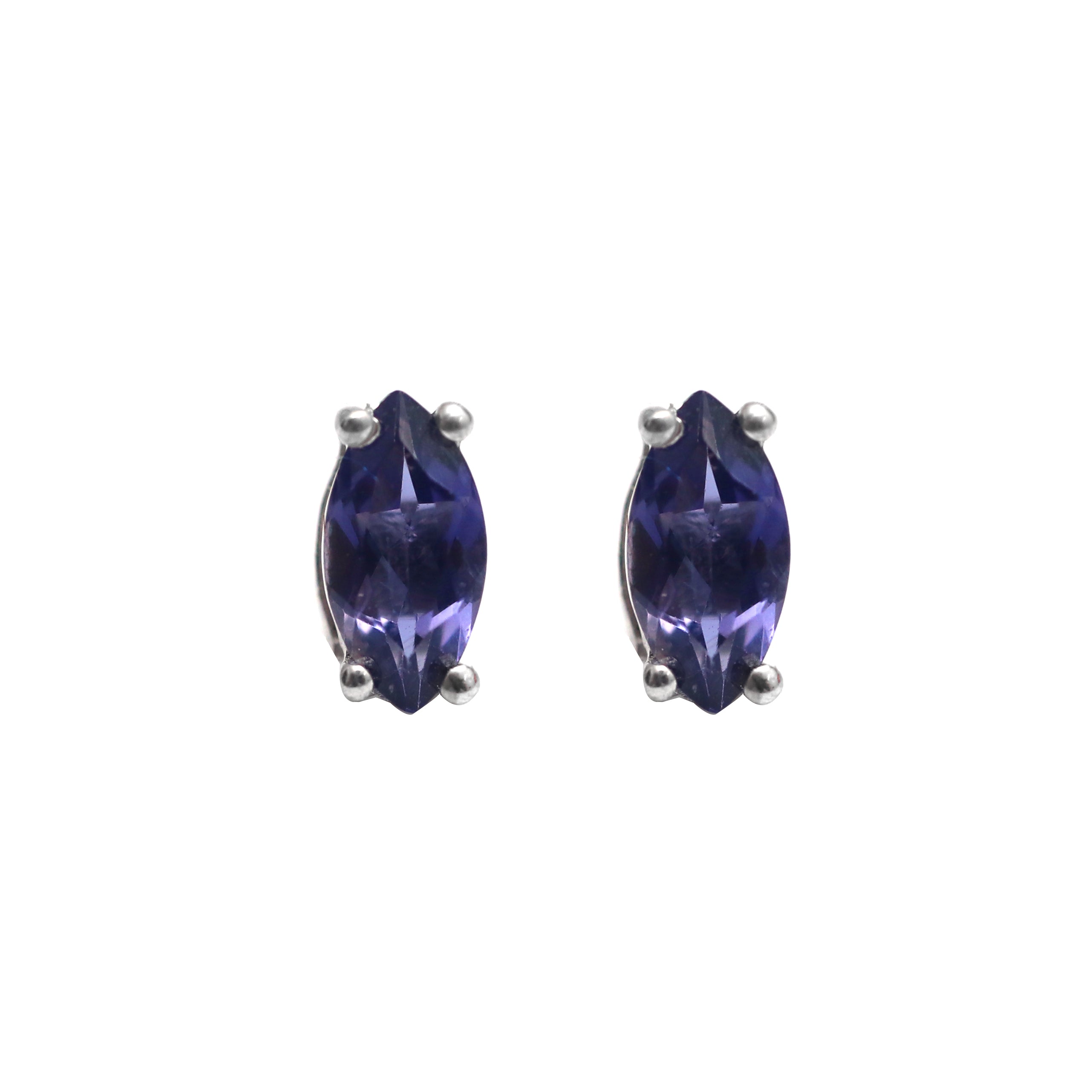 Natural Iolite Stud Earrings