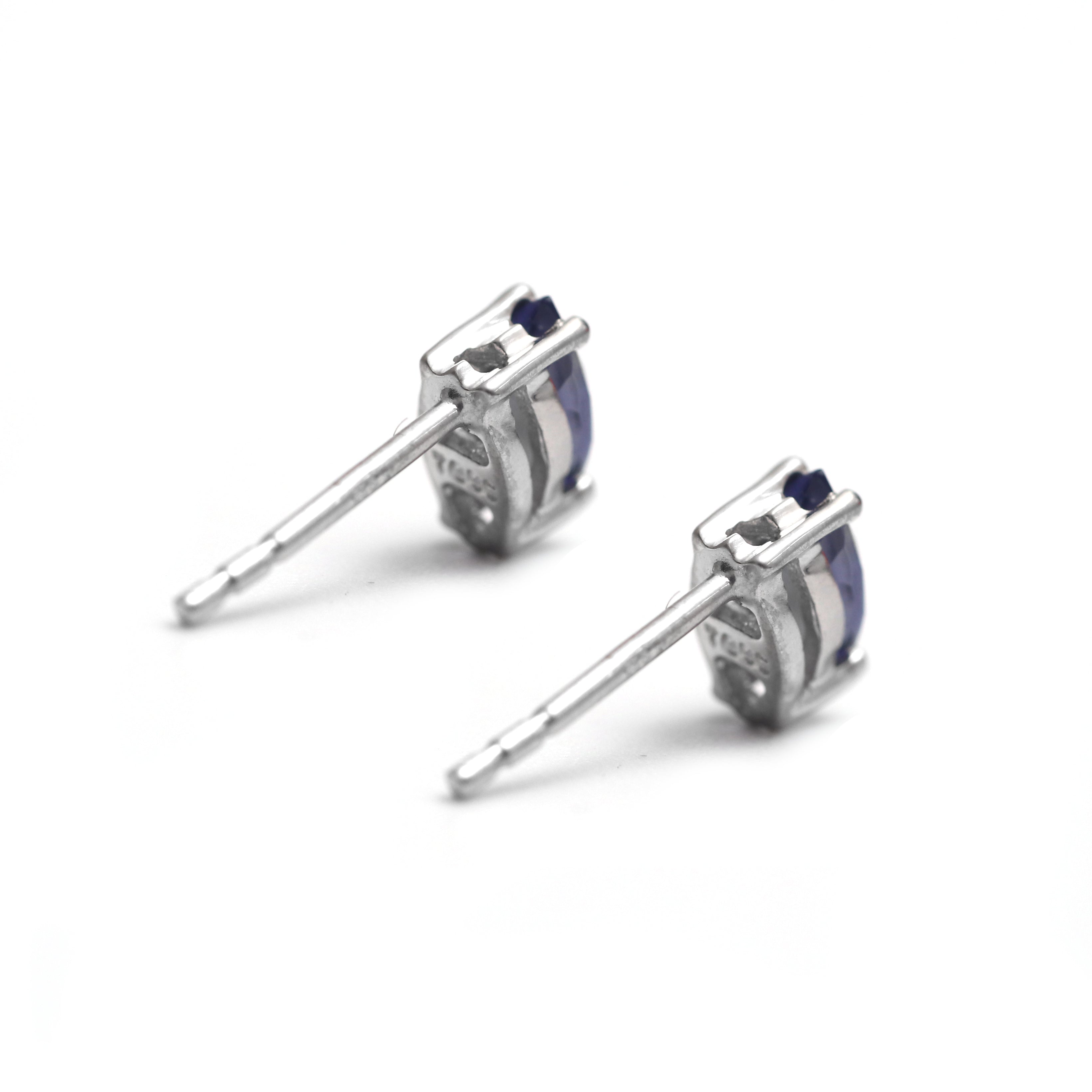 Natural Iolite Stud Earrings