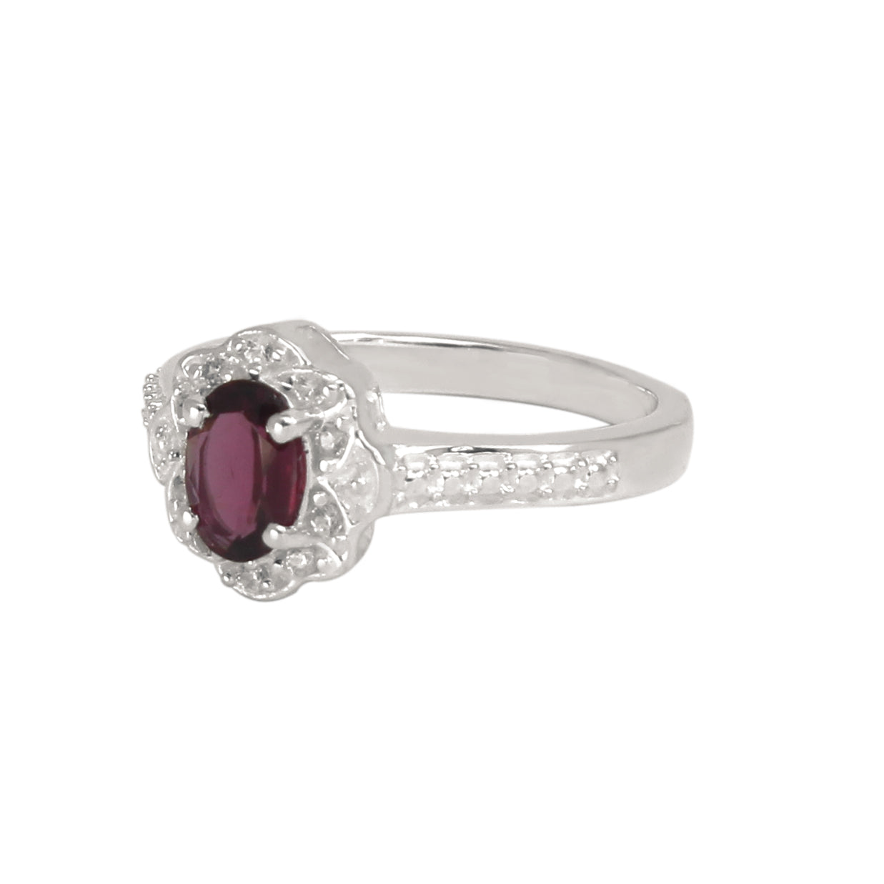 Natural Purple Rhodolite Garnet Gemstone Ring