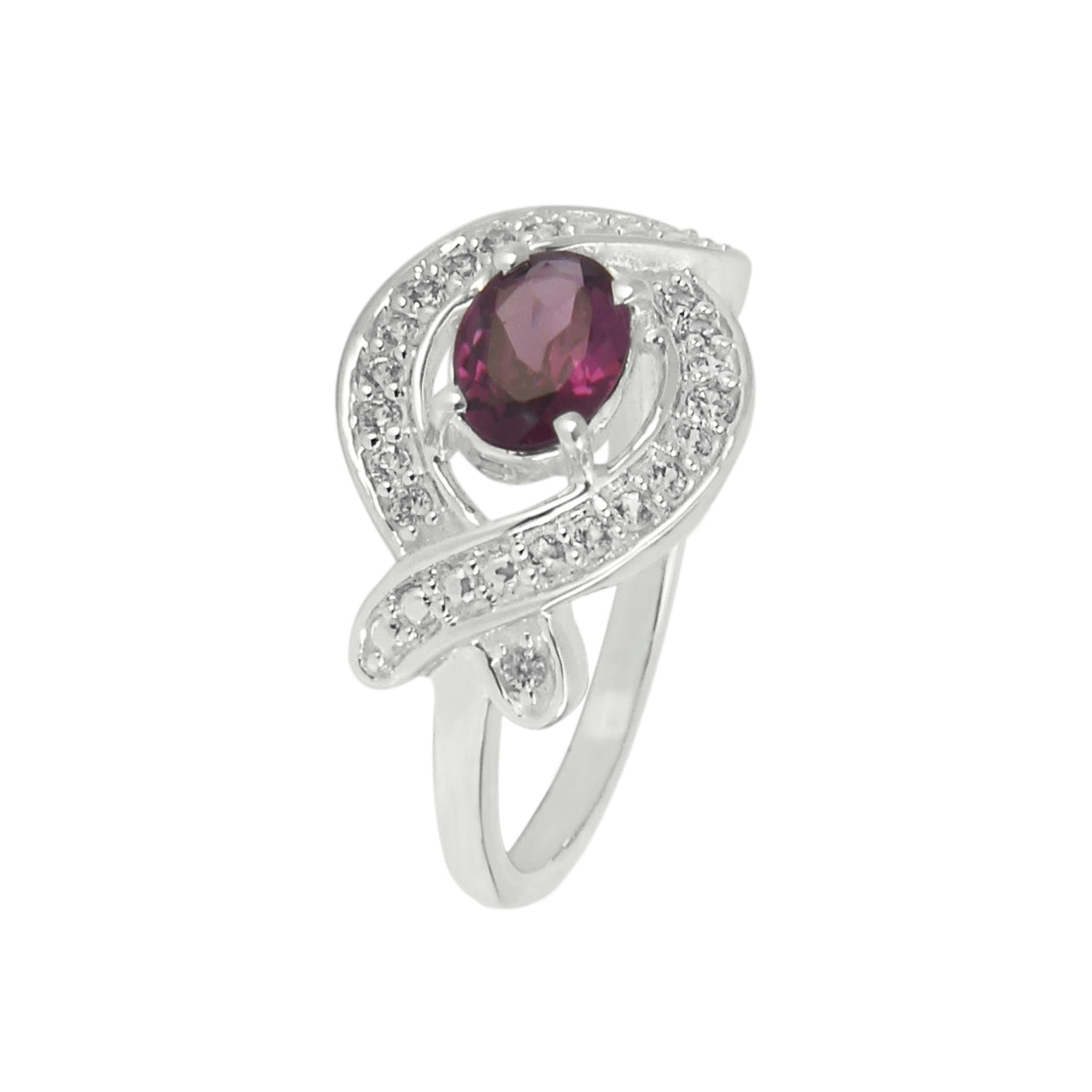 Natural Purple Rhodolite Garnet Gemstone Ring