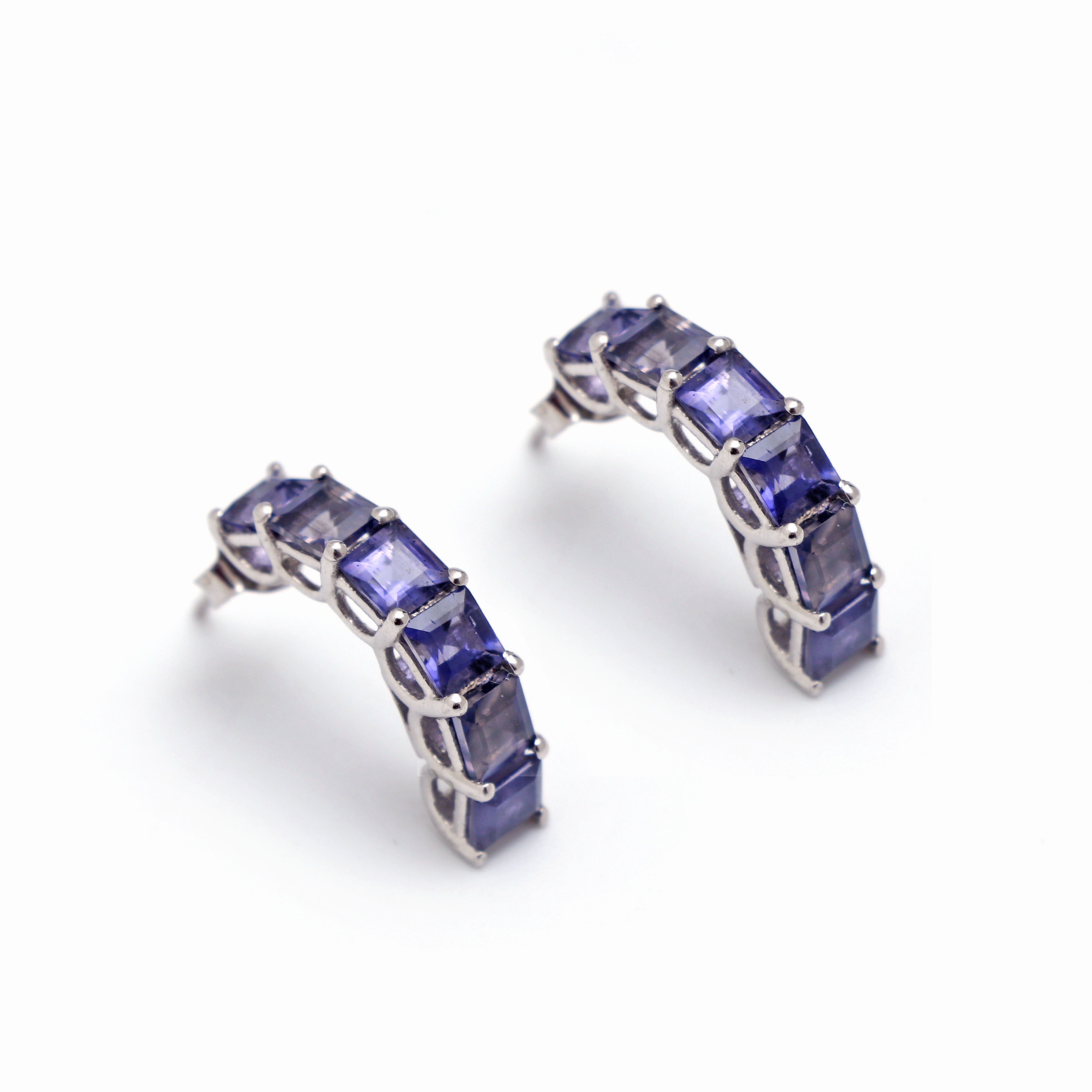 Natural Iolite Earrings