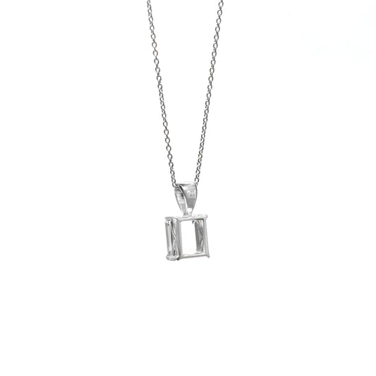 Natural White Topaz Octagon Pendant