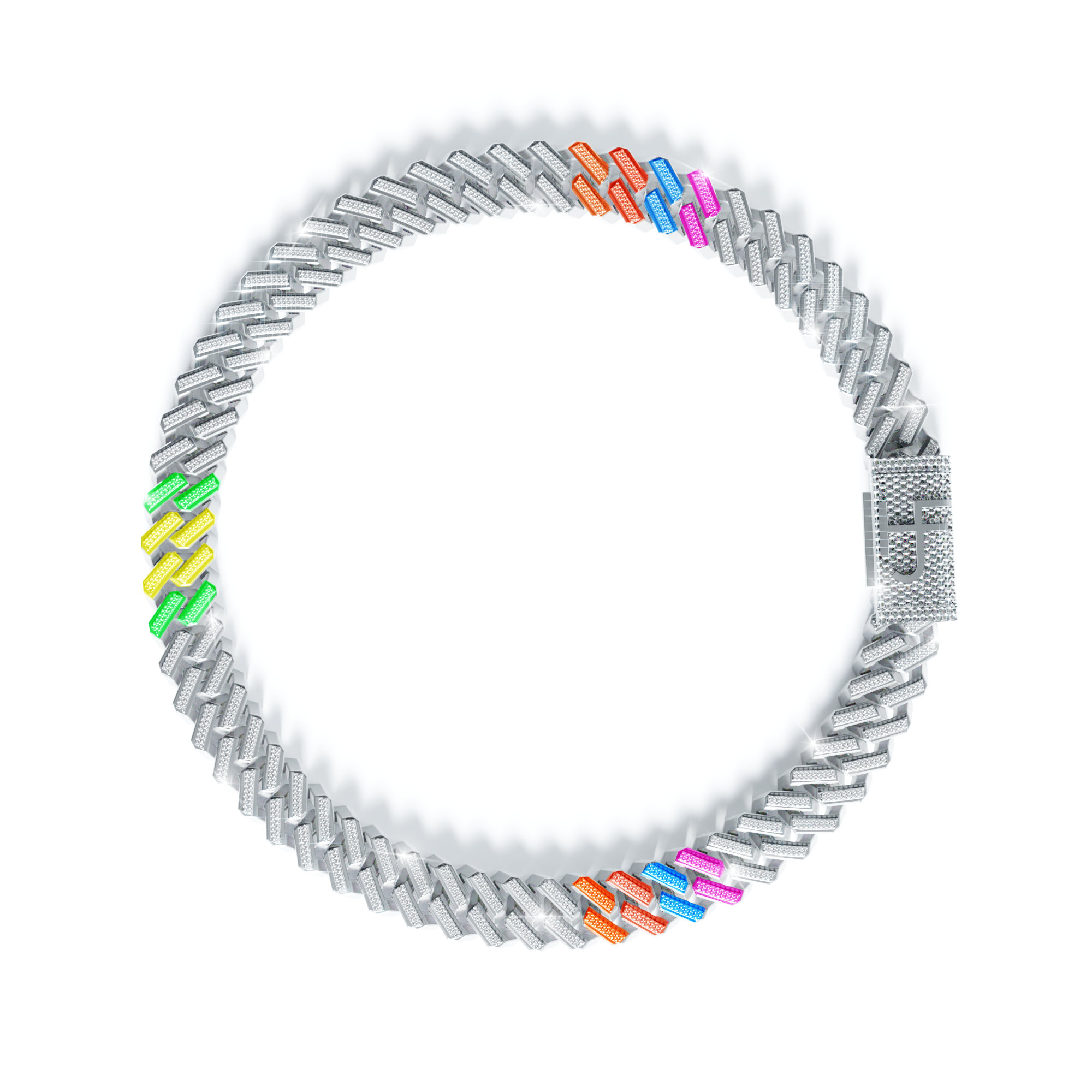 Crazy Colour Cuban Chain - (Glow in the dark)