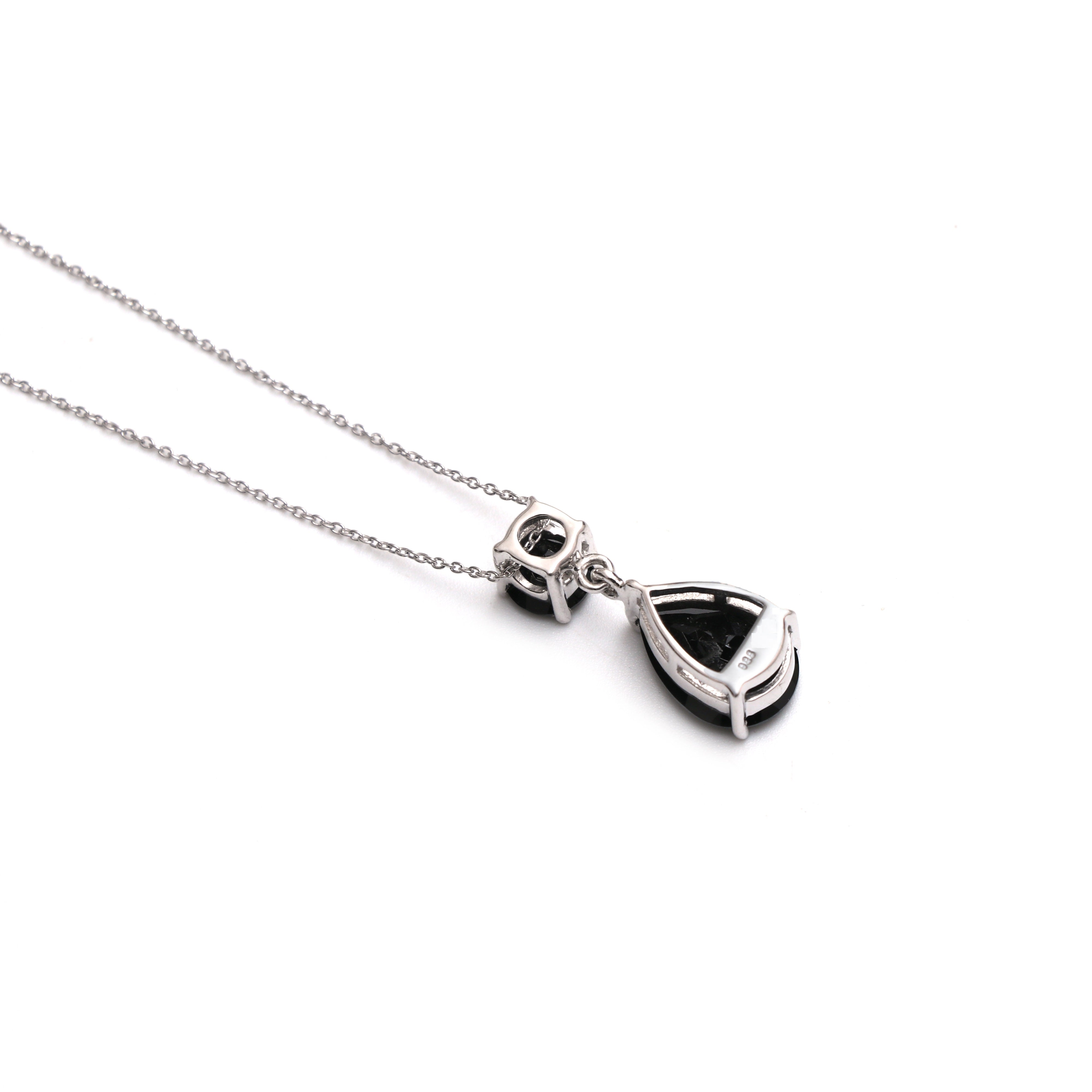 Elegant Black Spinel Pendant