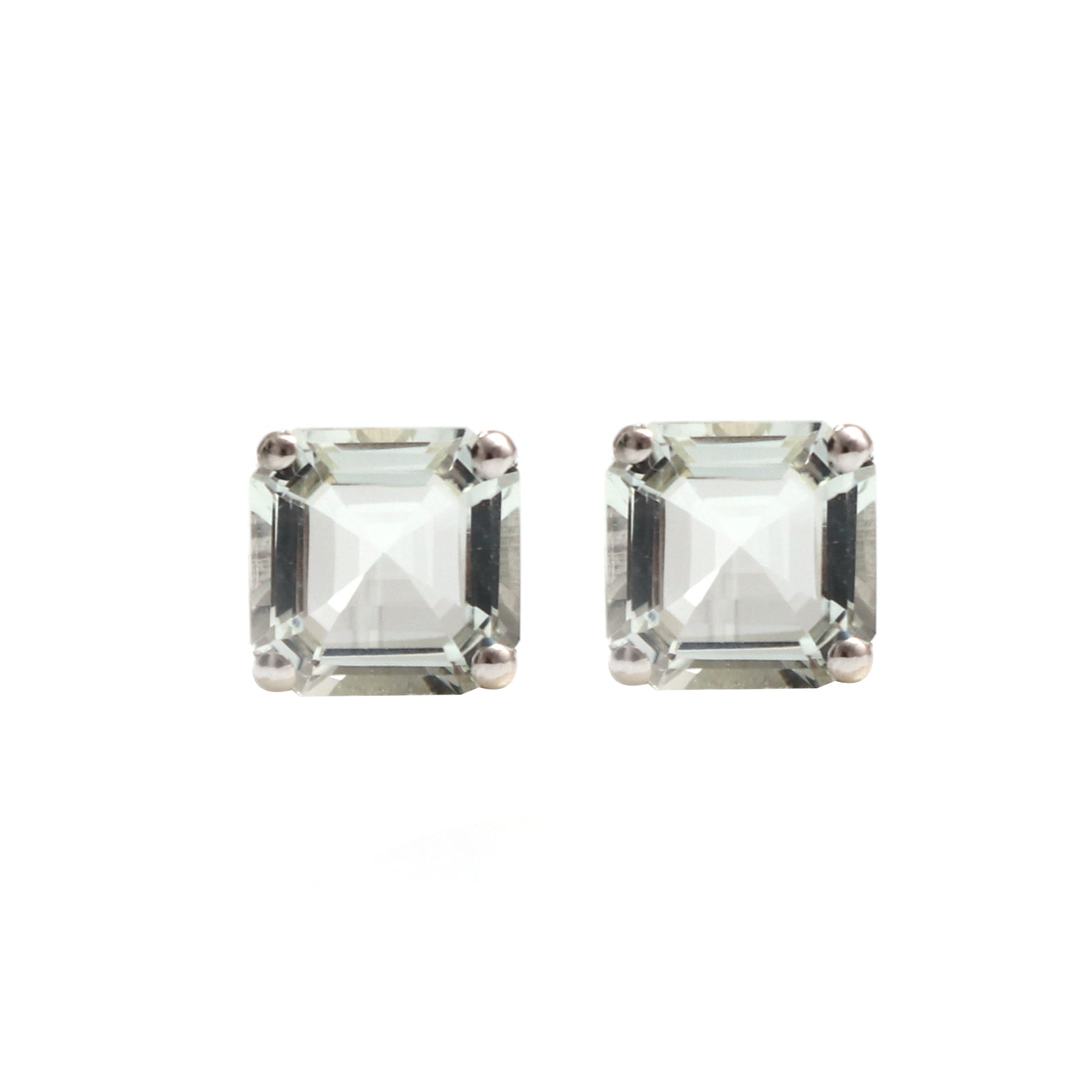 Asscher Cut Cushion Stud Earrings