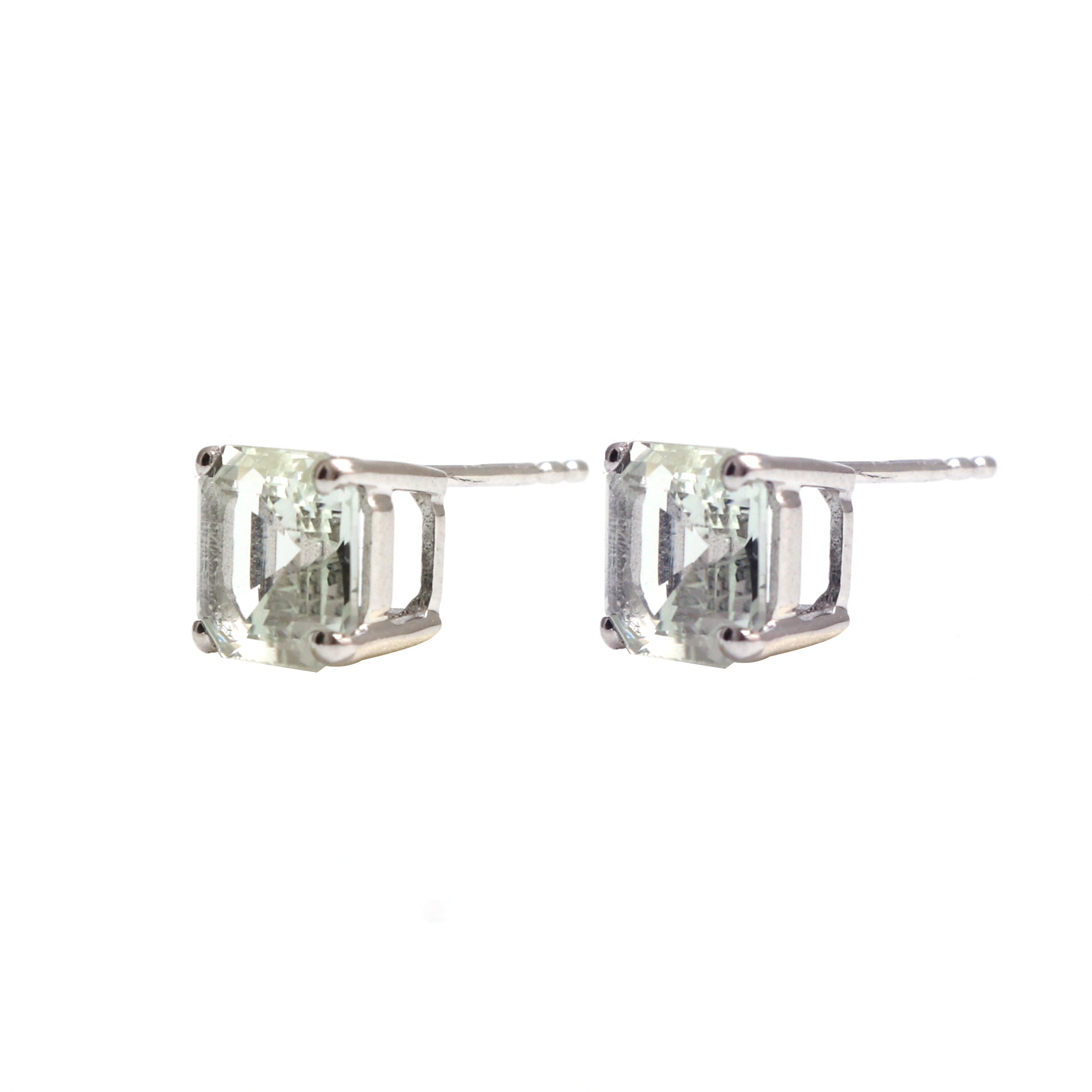 Asscher Cut Cushion Stud Earrings