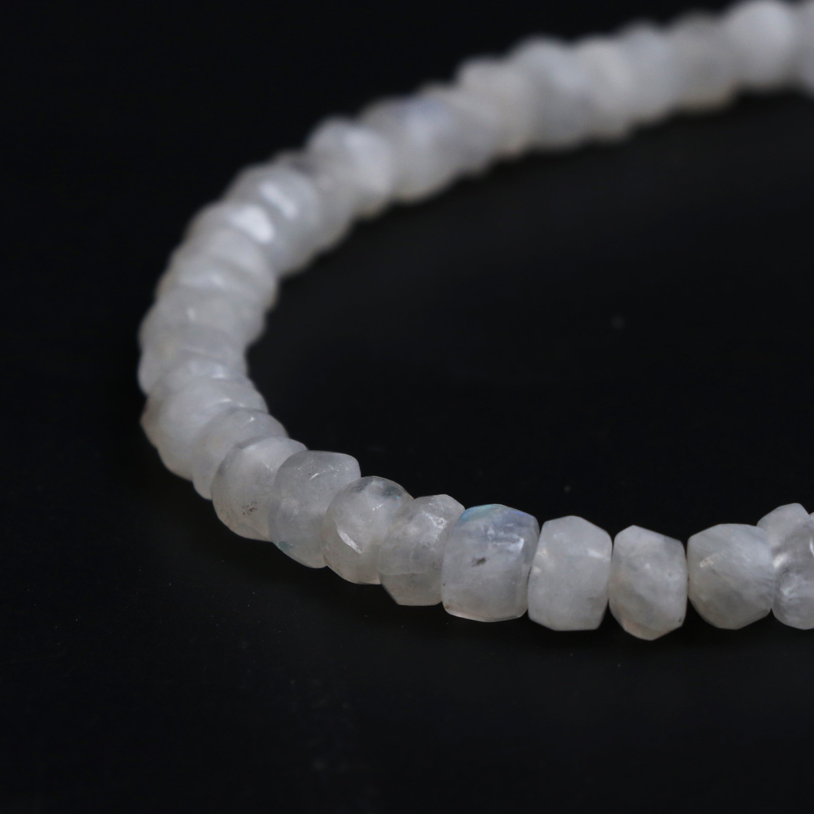 Rainbow Moonstone Silver Bracelet